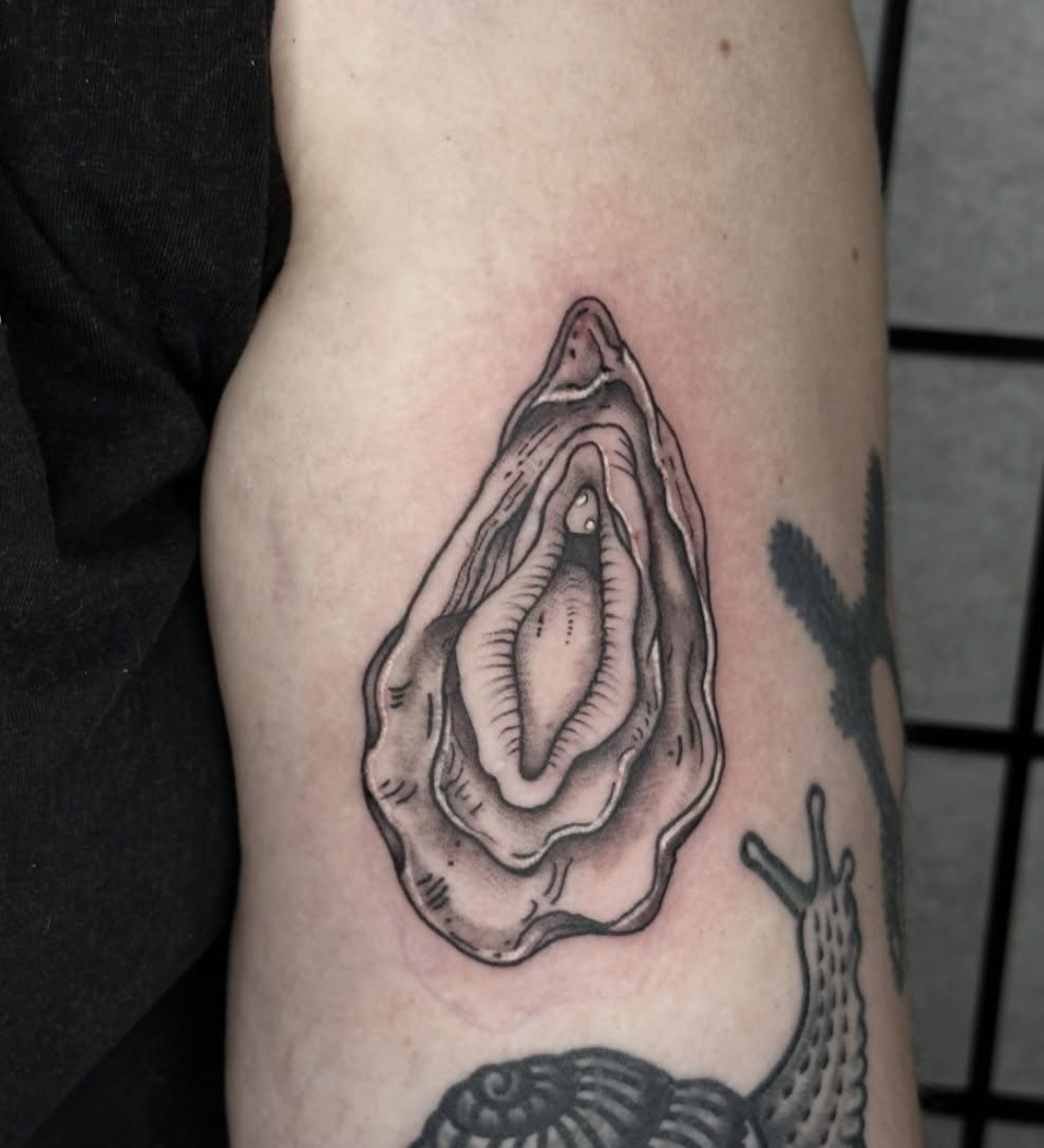 Tattoo by @fathertats โ black_and_grey