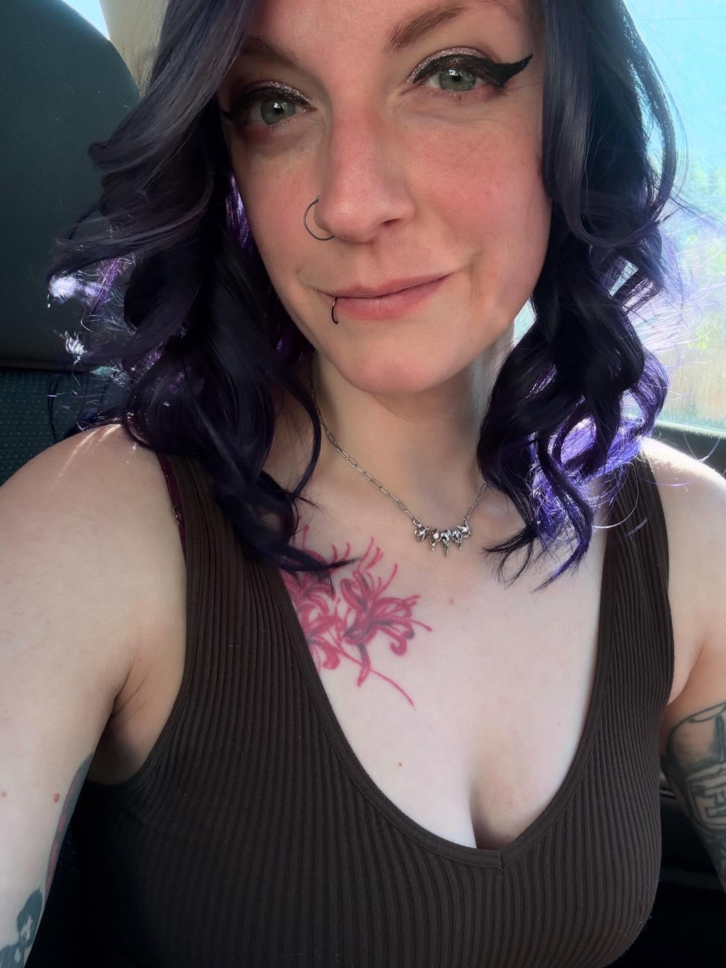 Lily dotwork tattoo on the chest by Liz🗡️Fort Collins🗡️Tattoo Apprentice