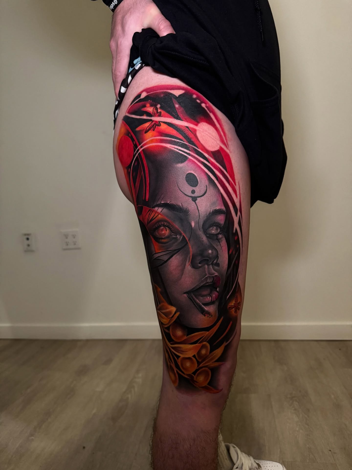 Tattoo by @fa.inkk — dark_realism, geometric