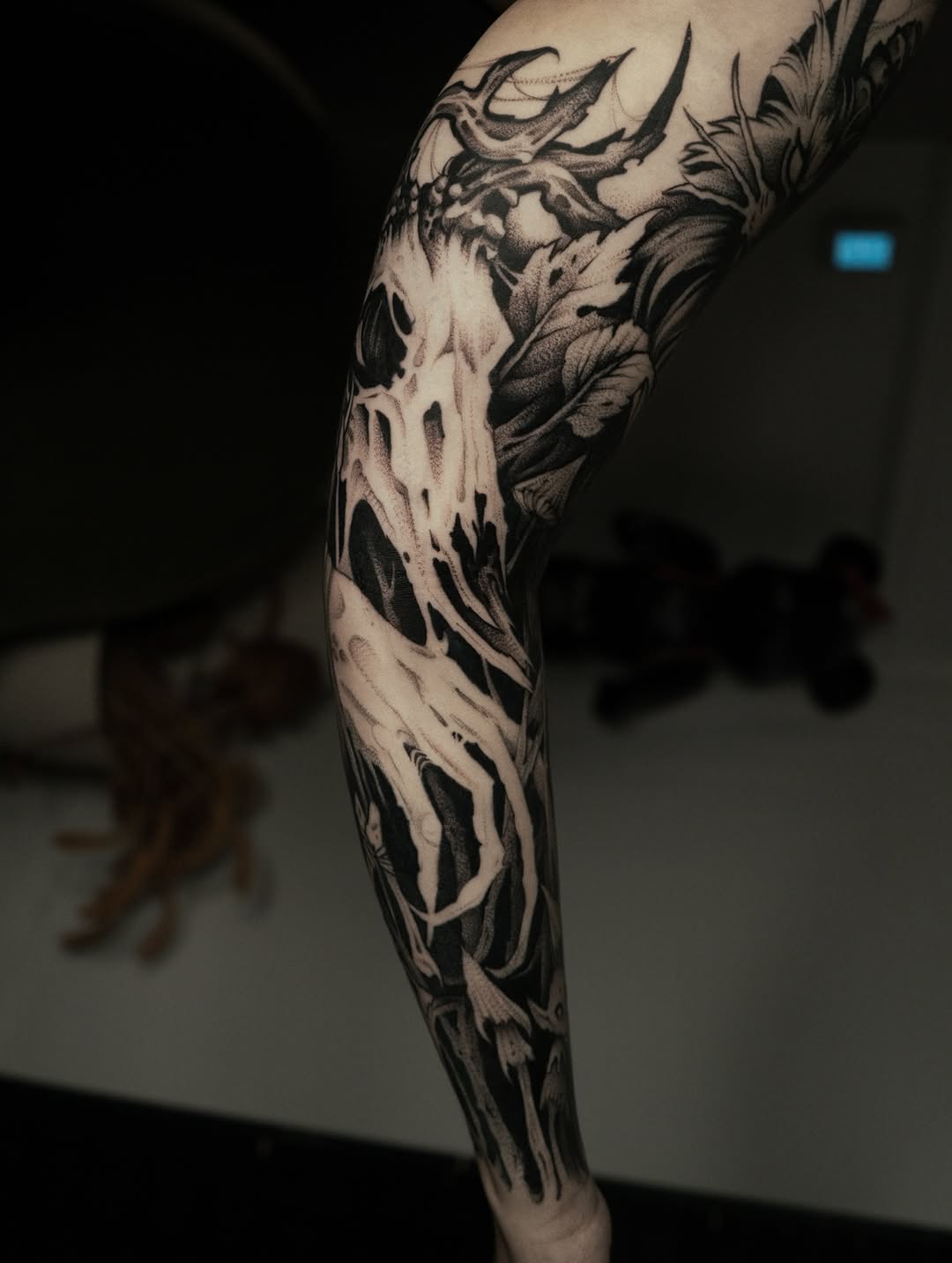 Tattoo by @bru.blackink — black_and_grey, dotwork