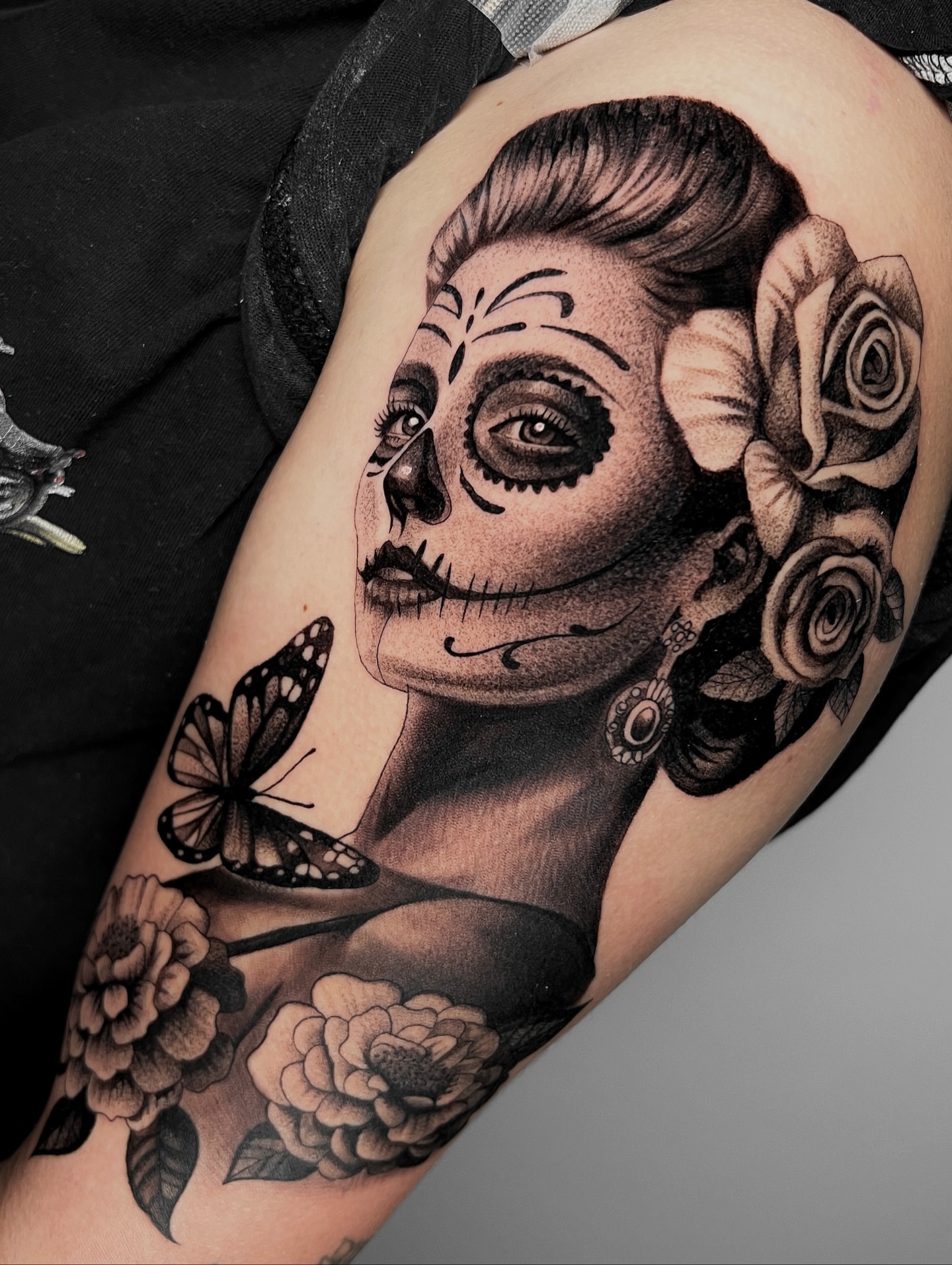 Tattoo by @dannonphantom — black_and_grey, realism