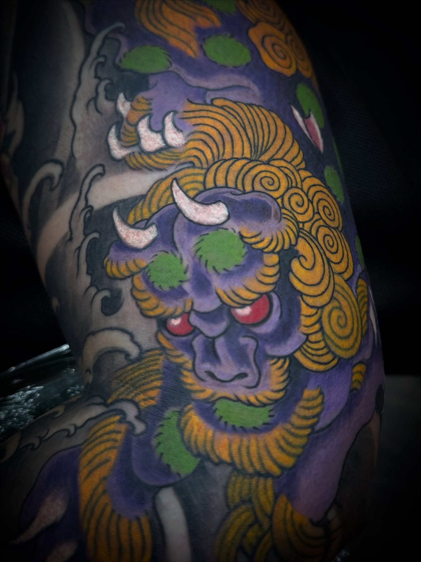 Demon japanese irezumi tattoo on the forearm by Paul Jack II ⚜️ Tattoo Artist ⚜️Atlanta