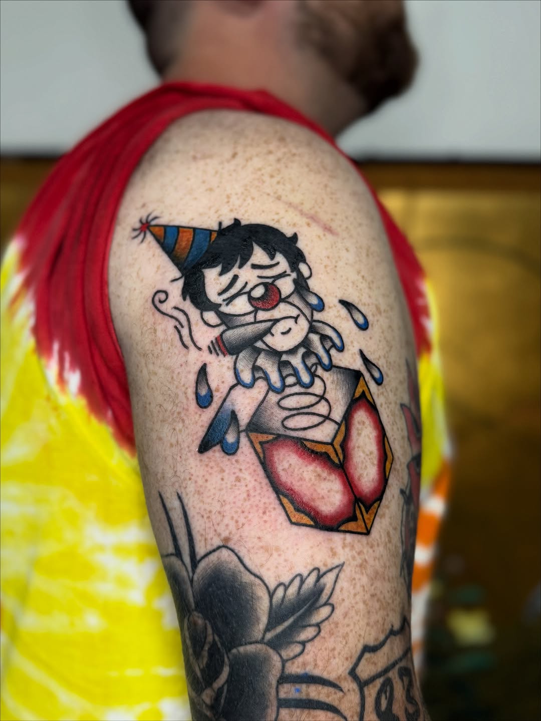 Tattoo by @lilmazetattoos — american_traditional, new_school