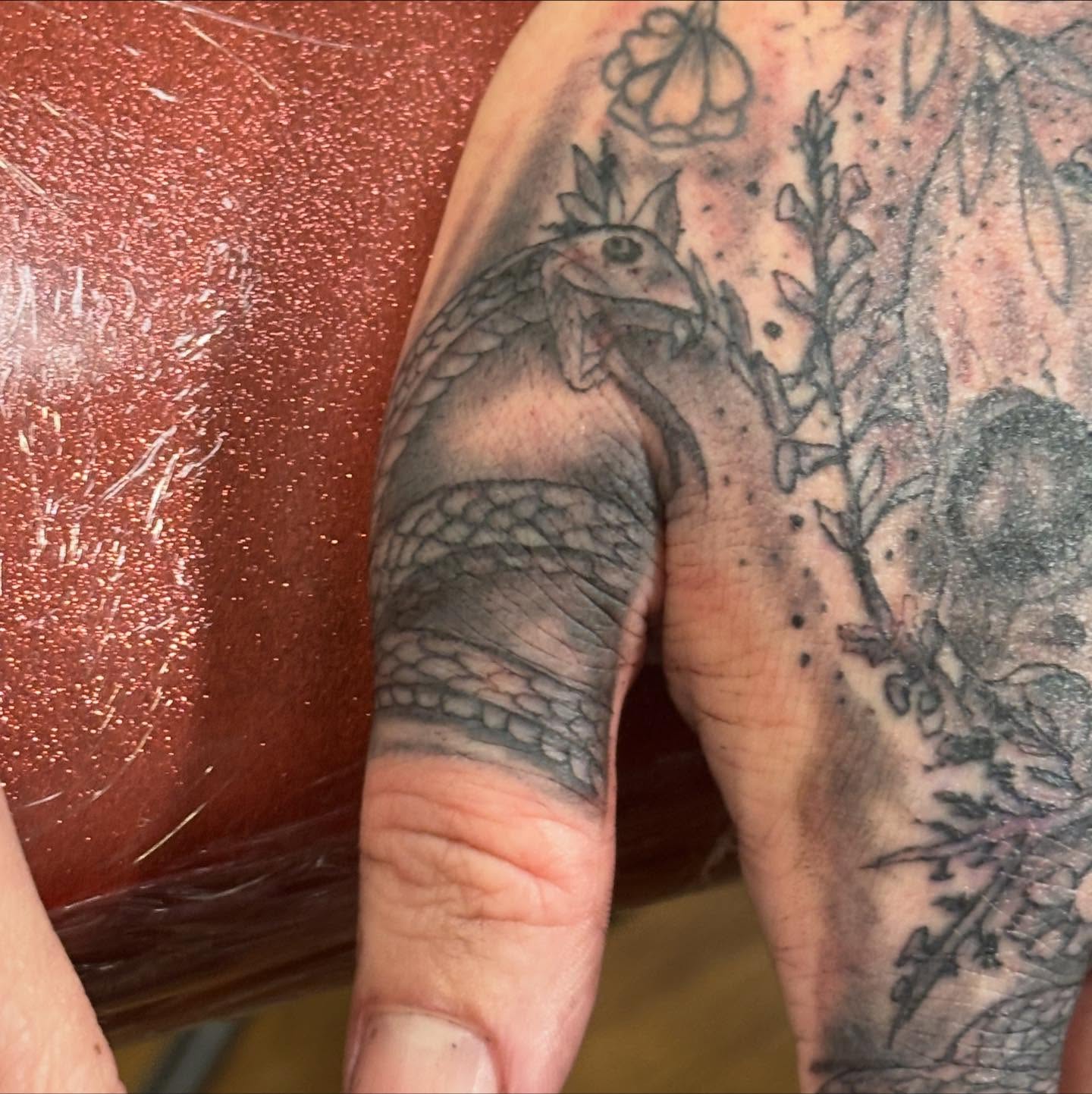 Dragon black and grey tattoo on the forearm by Shane Montie, Killeen, Texas