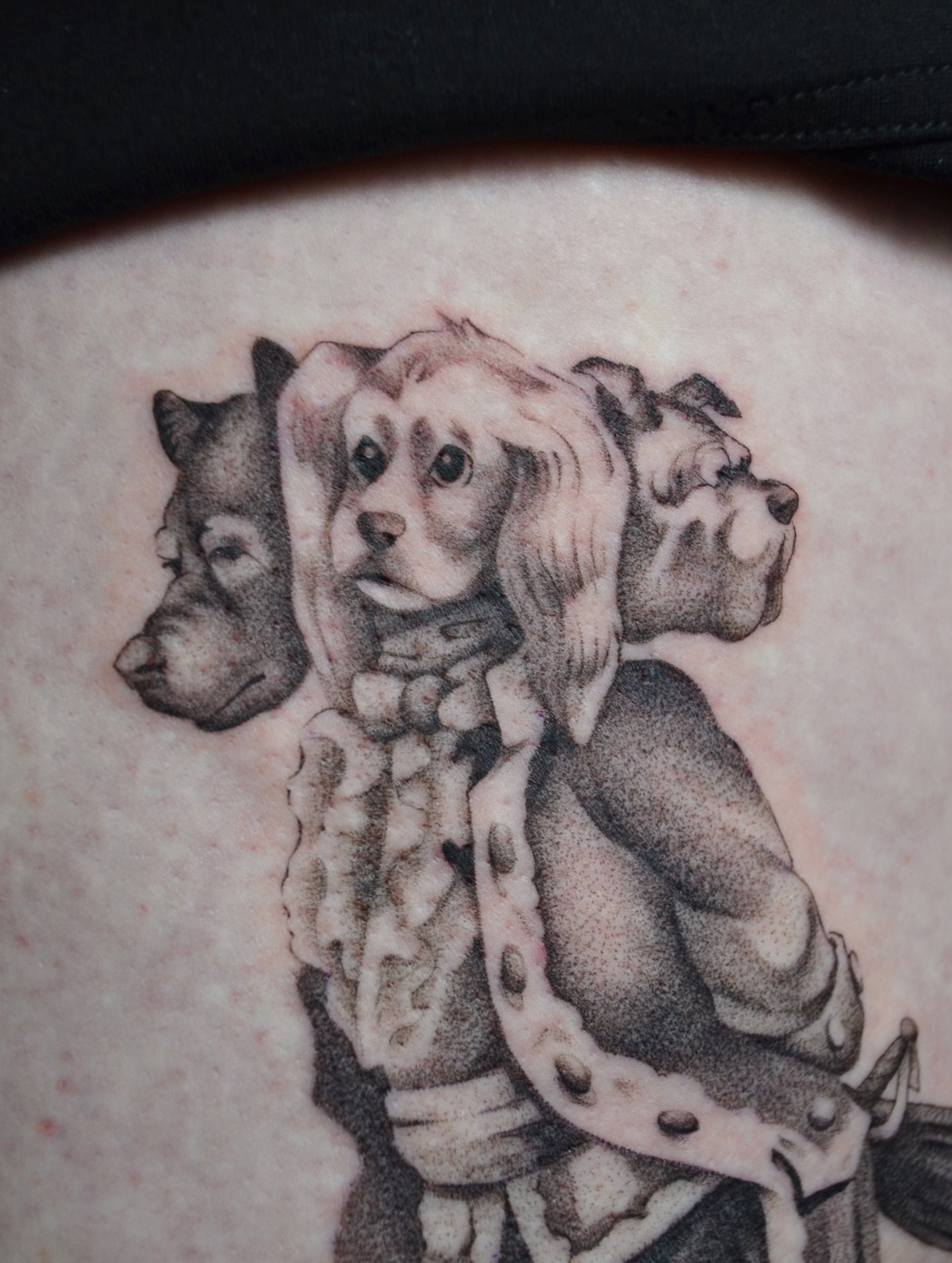 Tattoo by @vulgarviolets — black_and_grey