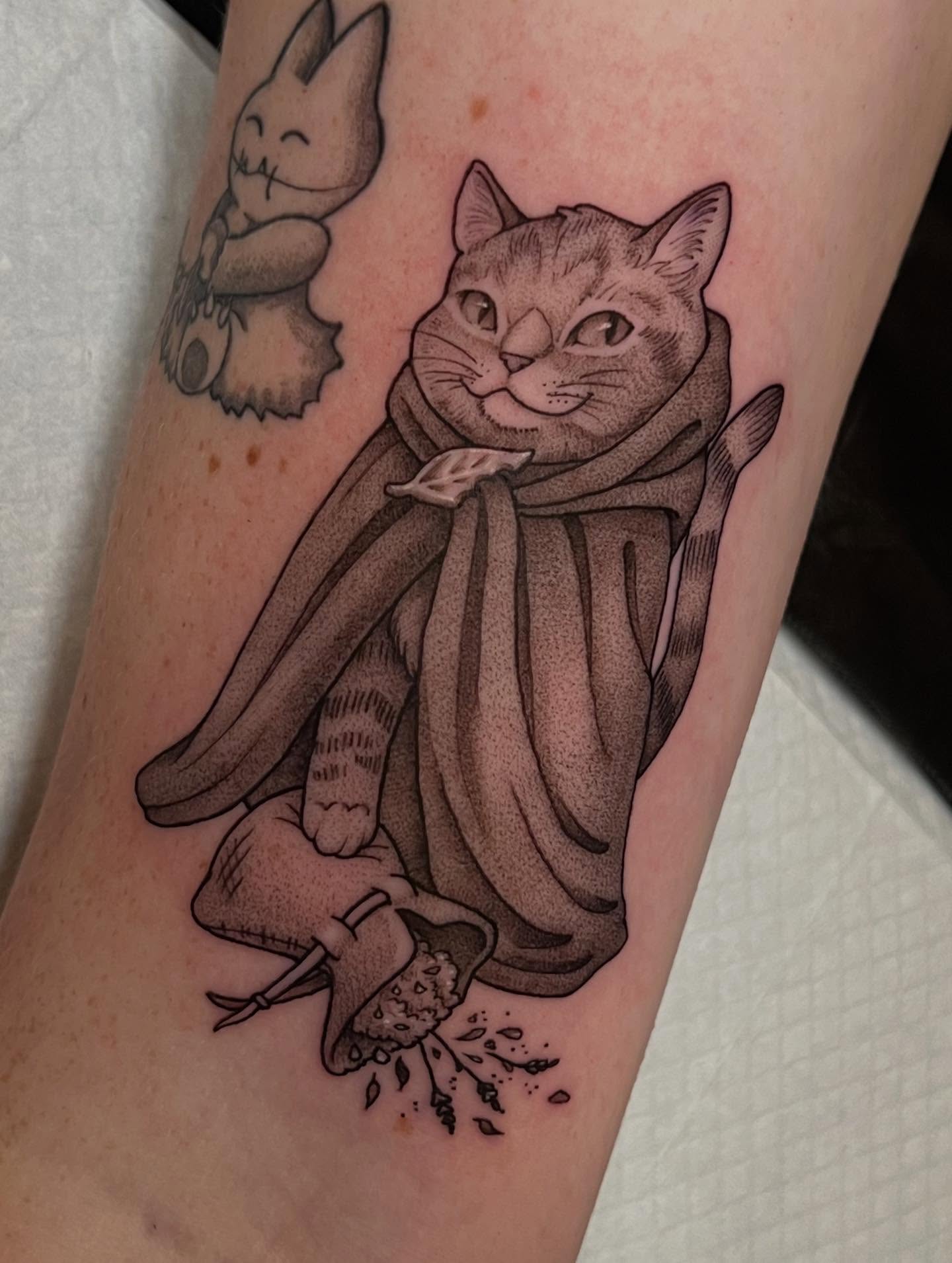 Tattoo by @girlwiththefoxtattoo — realism, dotwork