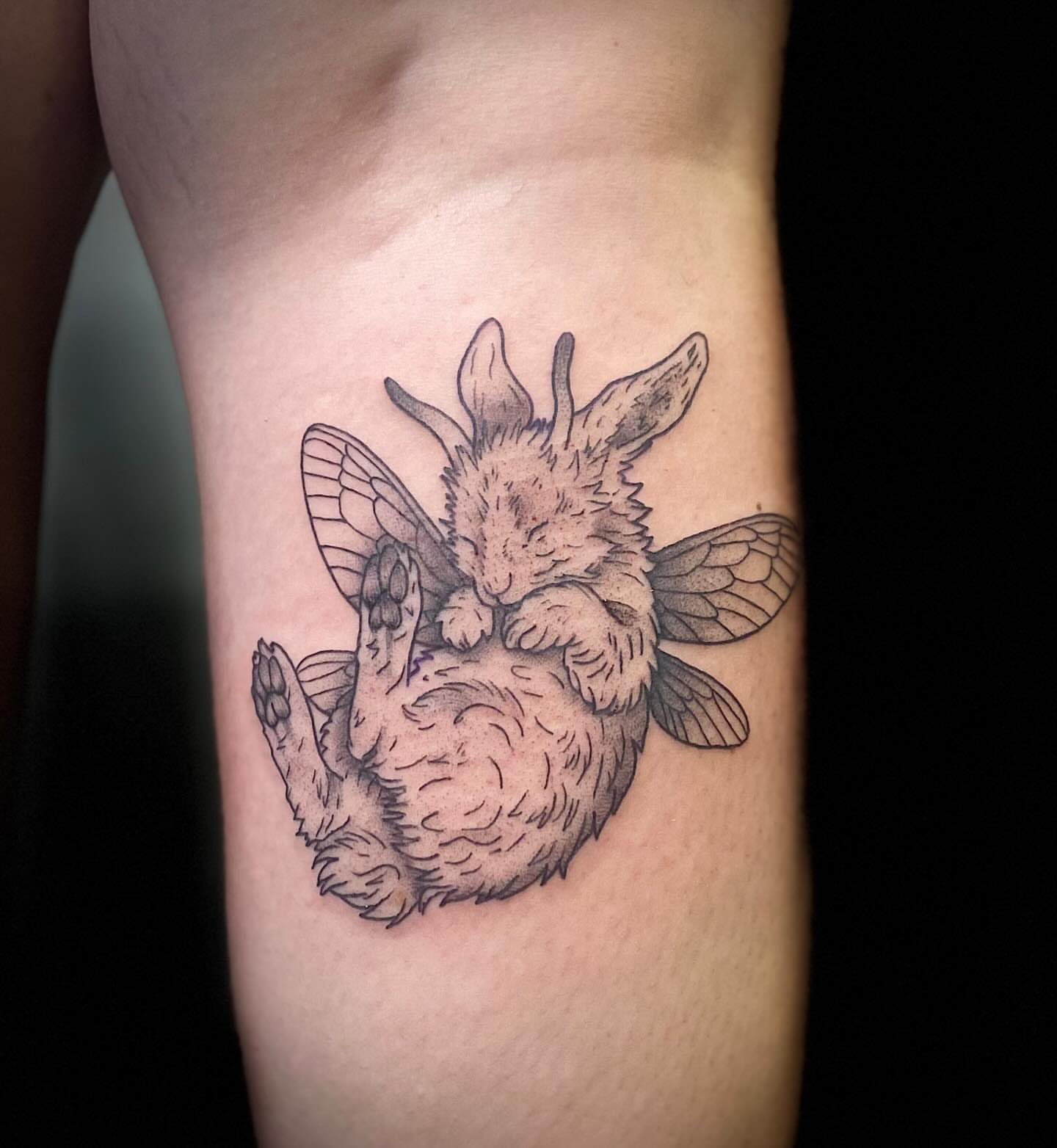Tattoo by @maddyctattoos — black_and_grey