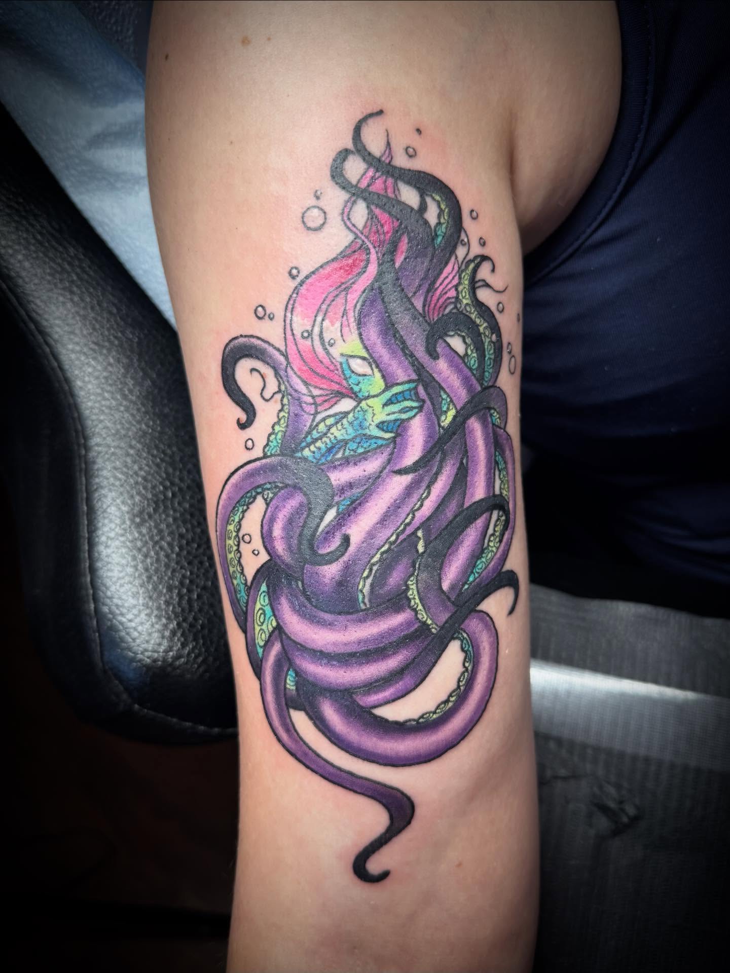 Tattoo by @beesnestqueenbee — new_school, illustrative