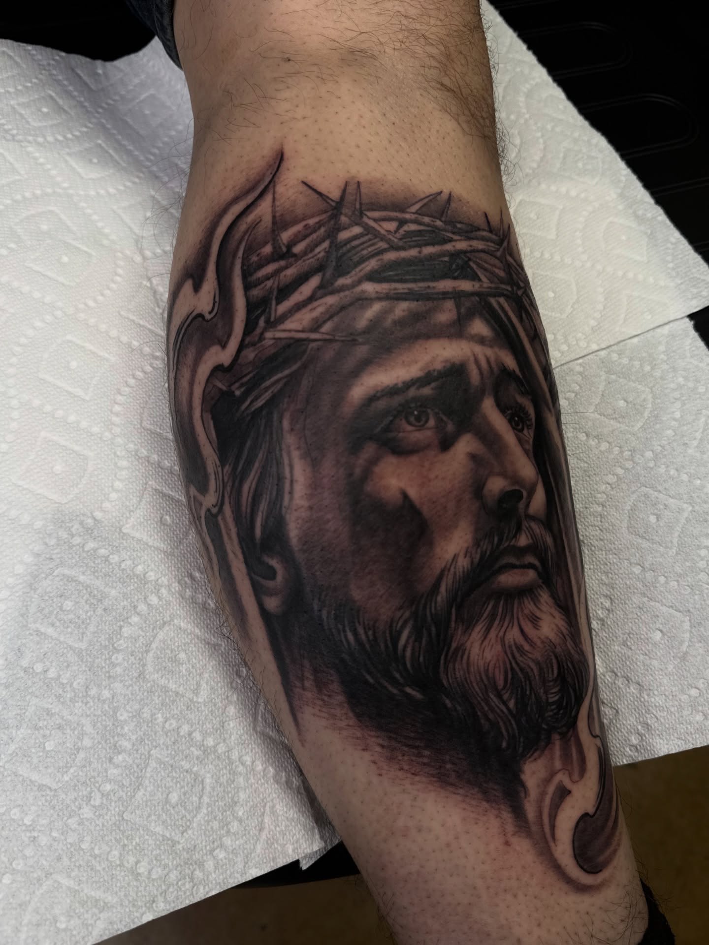 Tattoo by @tattedbyhood — realism, black_and_grey