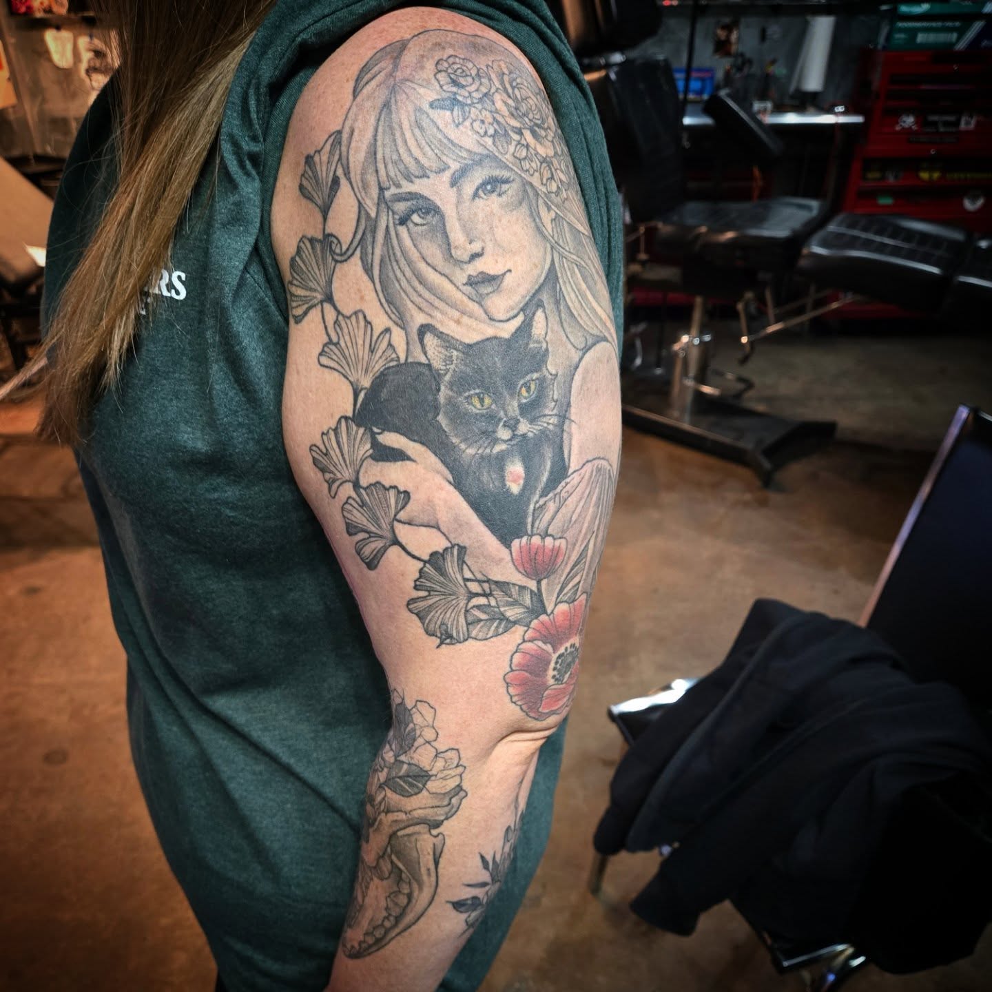 Tattoo by @killer_cait — black_and_grey, realism