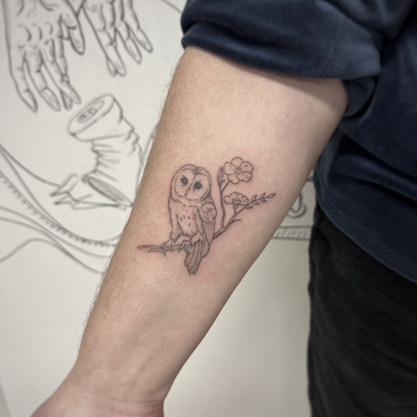 Tattoo by @turned_blue.ink — black_and_grey