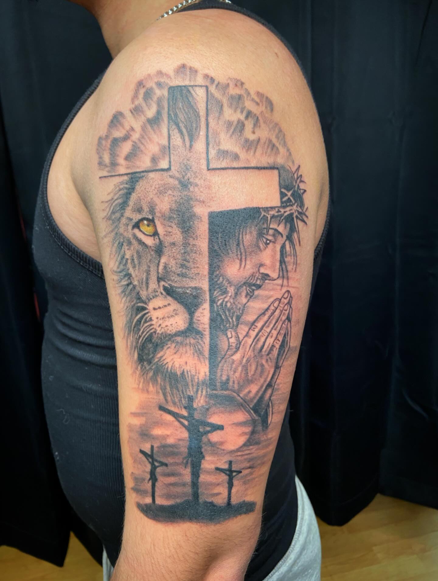 Tattoo by @khriss0301 — realism, black_and_grey