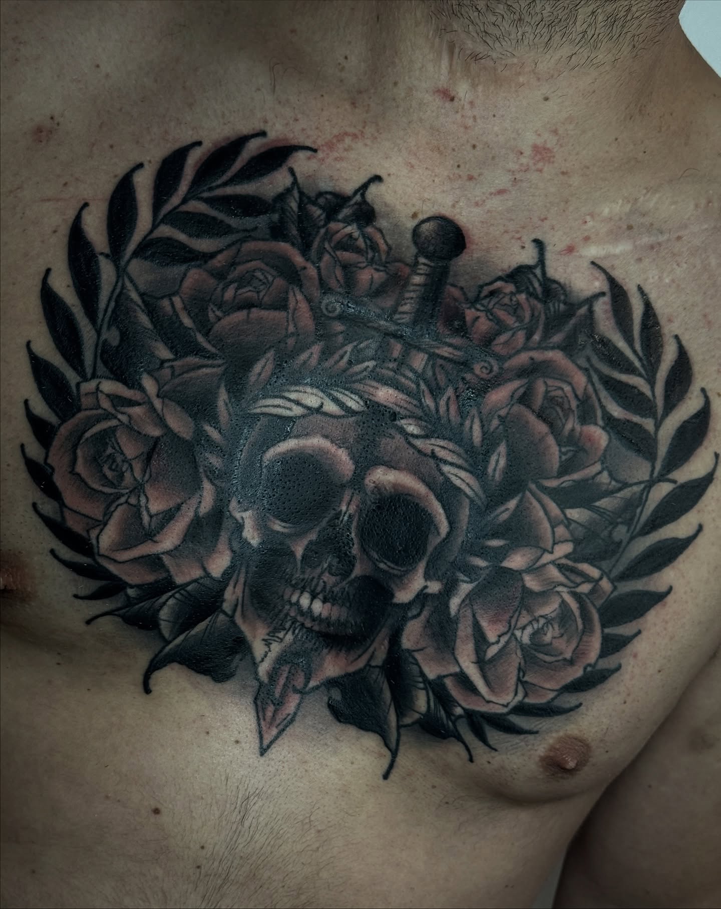 Tattoo by @themactatty — black_and_grey, realism