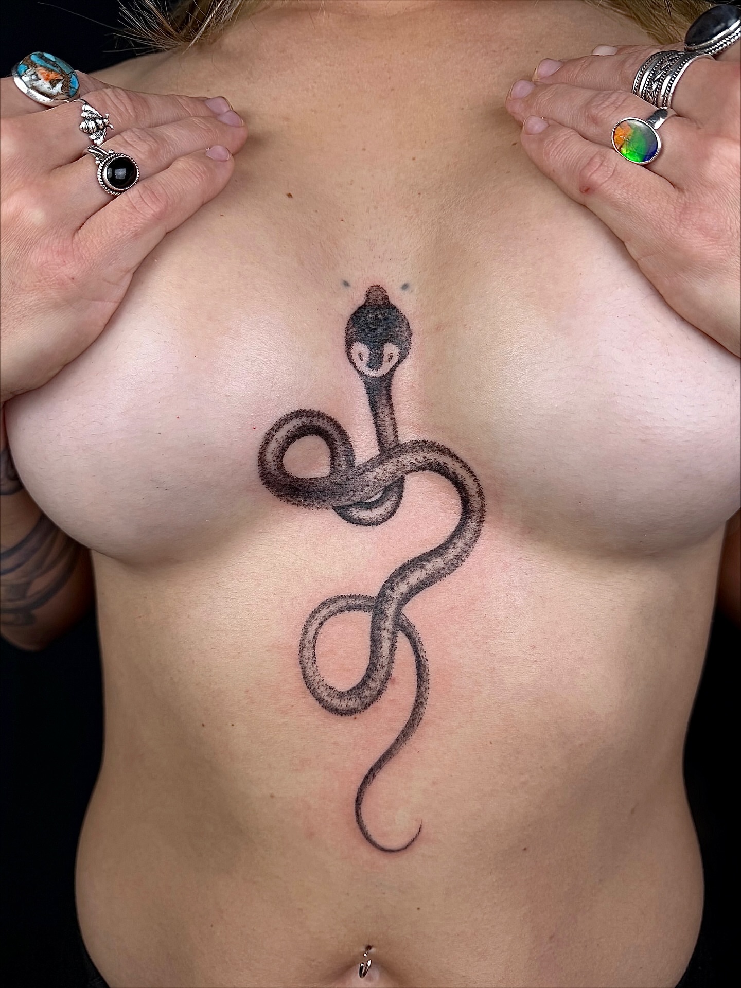 Tattoo by @enjolieart — black_and_grey