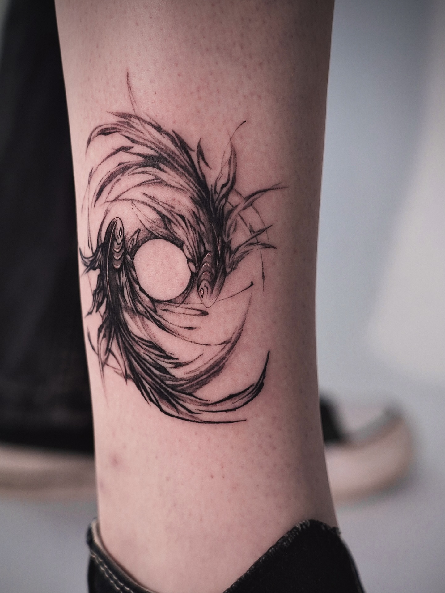 Tattoo by @dowoo_tattoo — black_and_grey