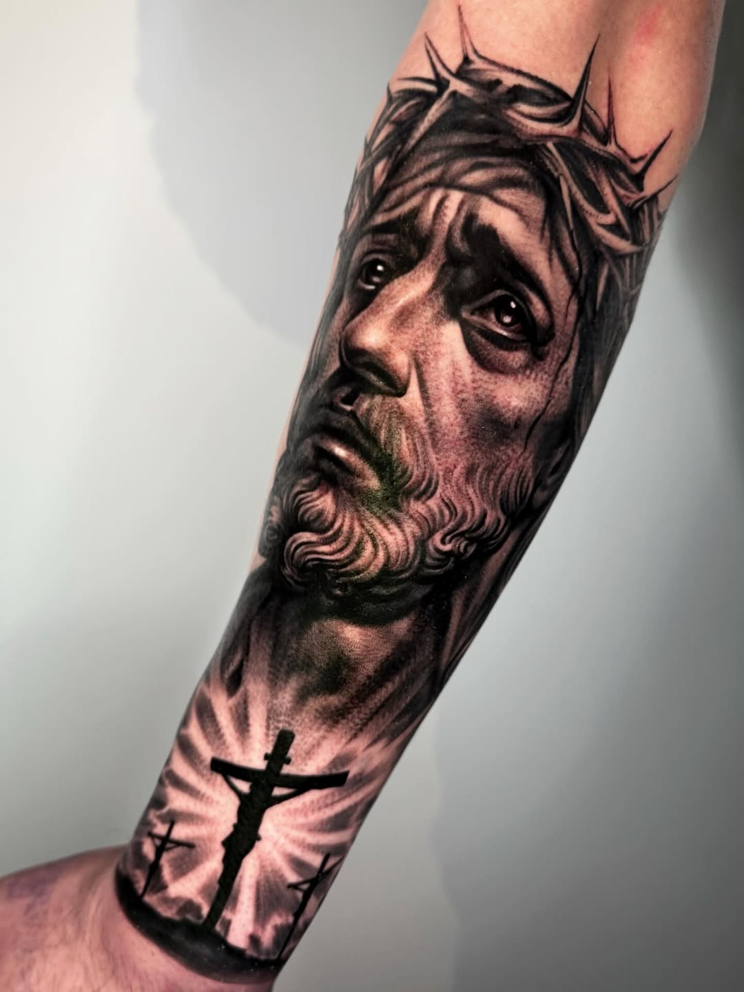 Realism tattoo on the forearm by David Torres