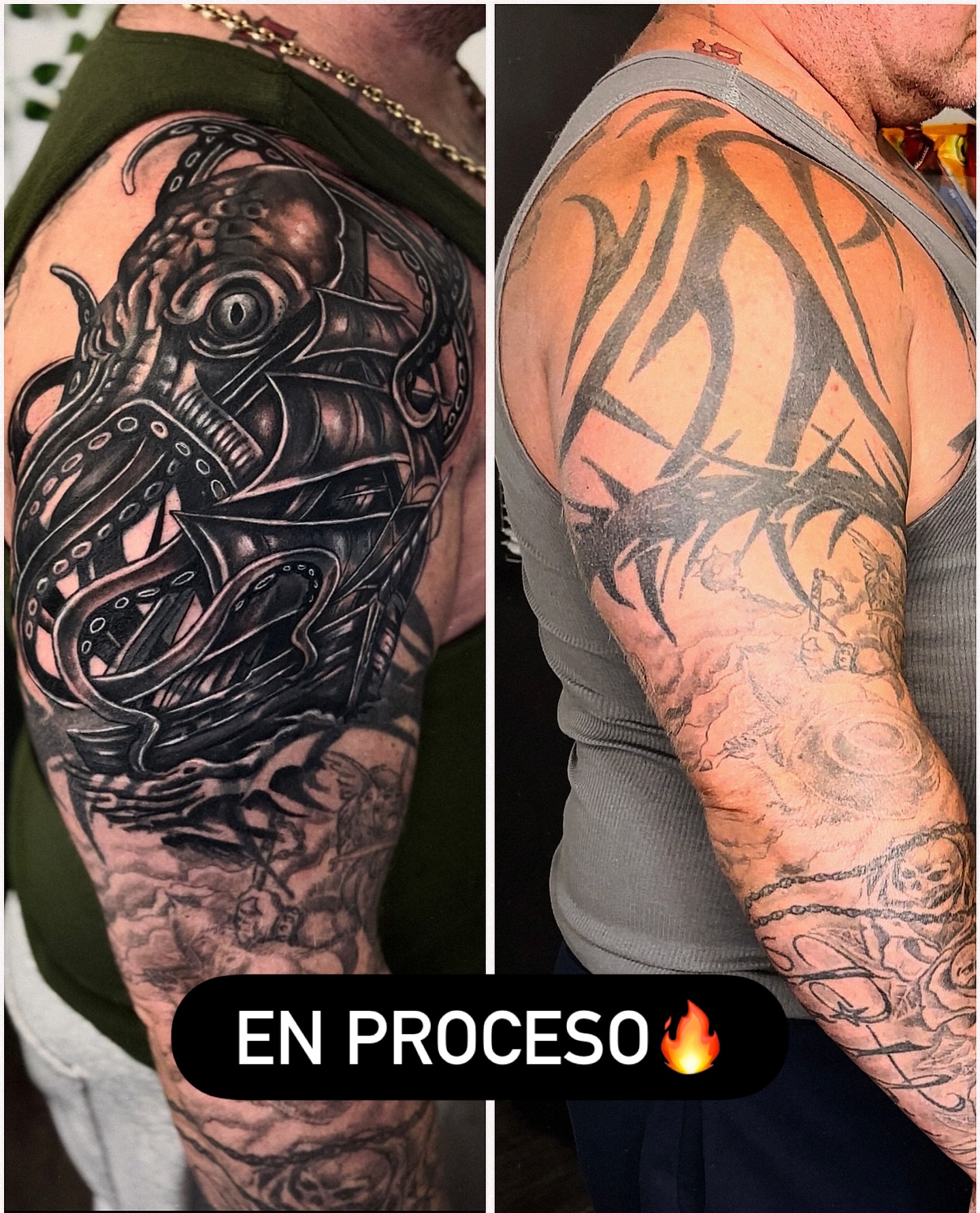 Tattoo by @echevarriatattoo — black_and_grey, dark_realism