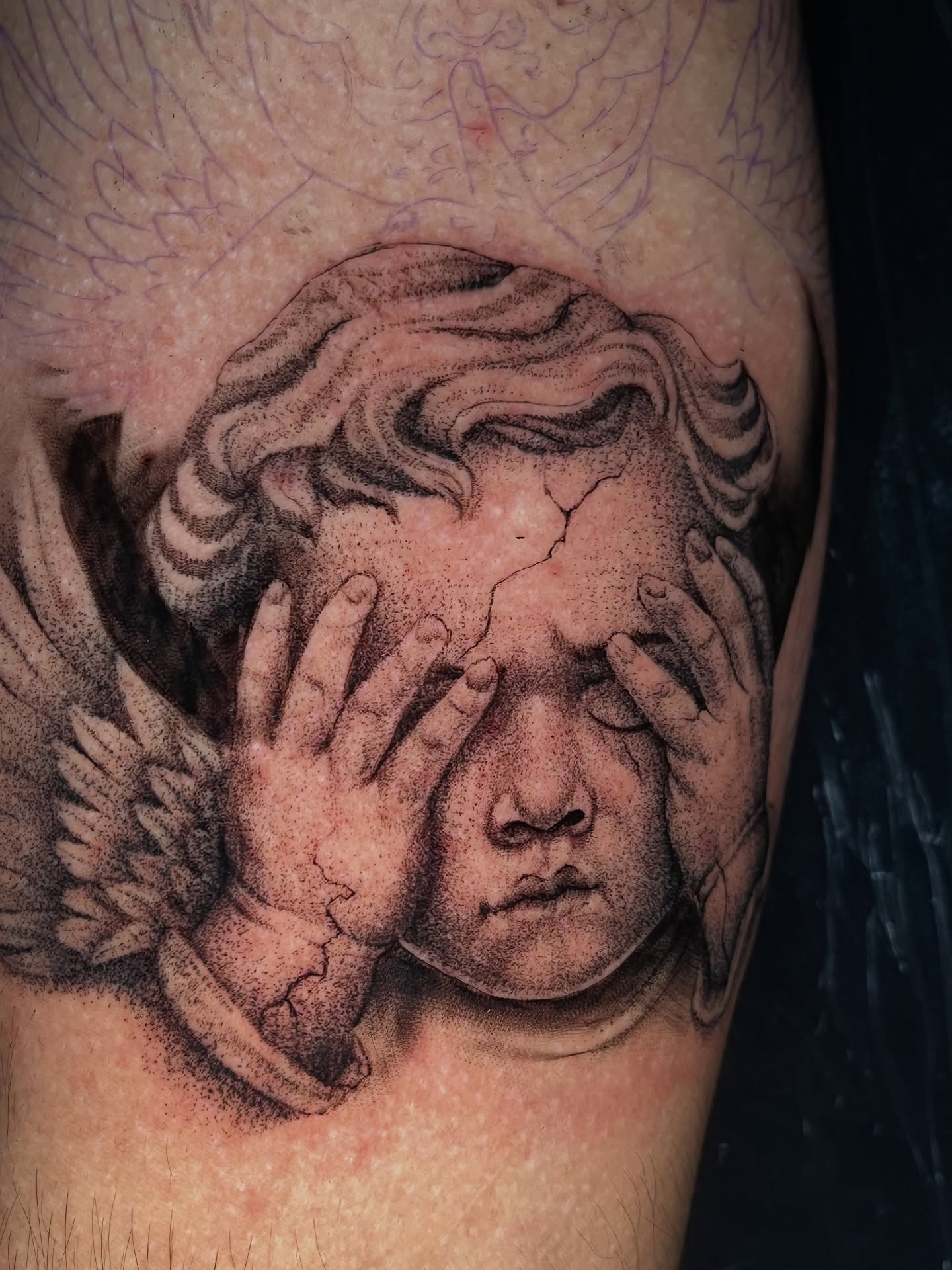 Tattoo by @cante_ink_ — dotwork, realism