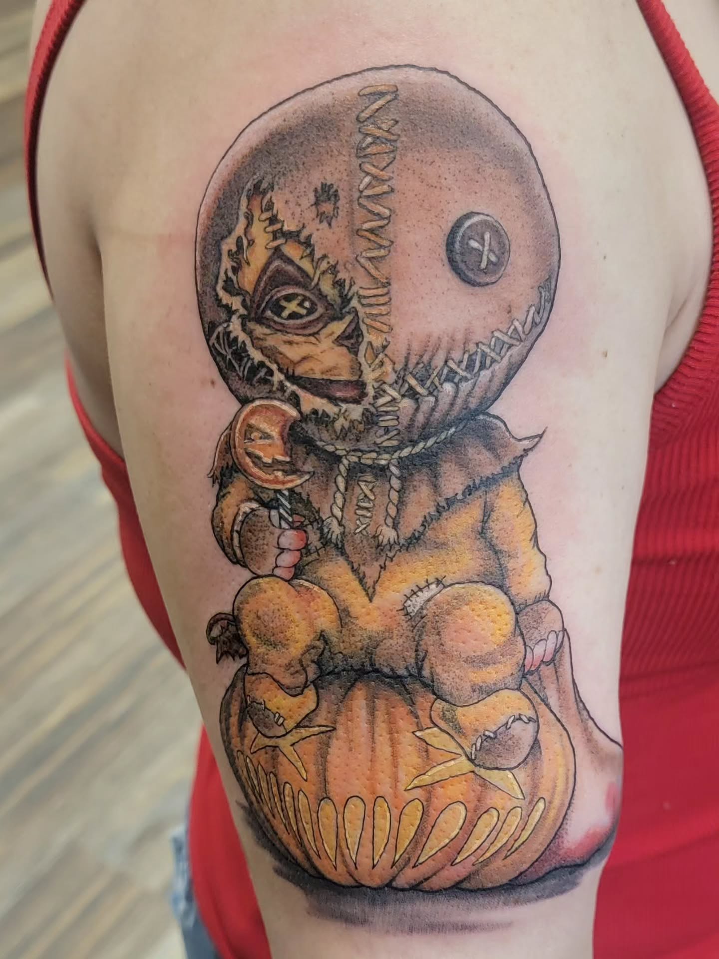 Tattoo on the shoulder by Hatchetfoot Art