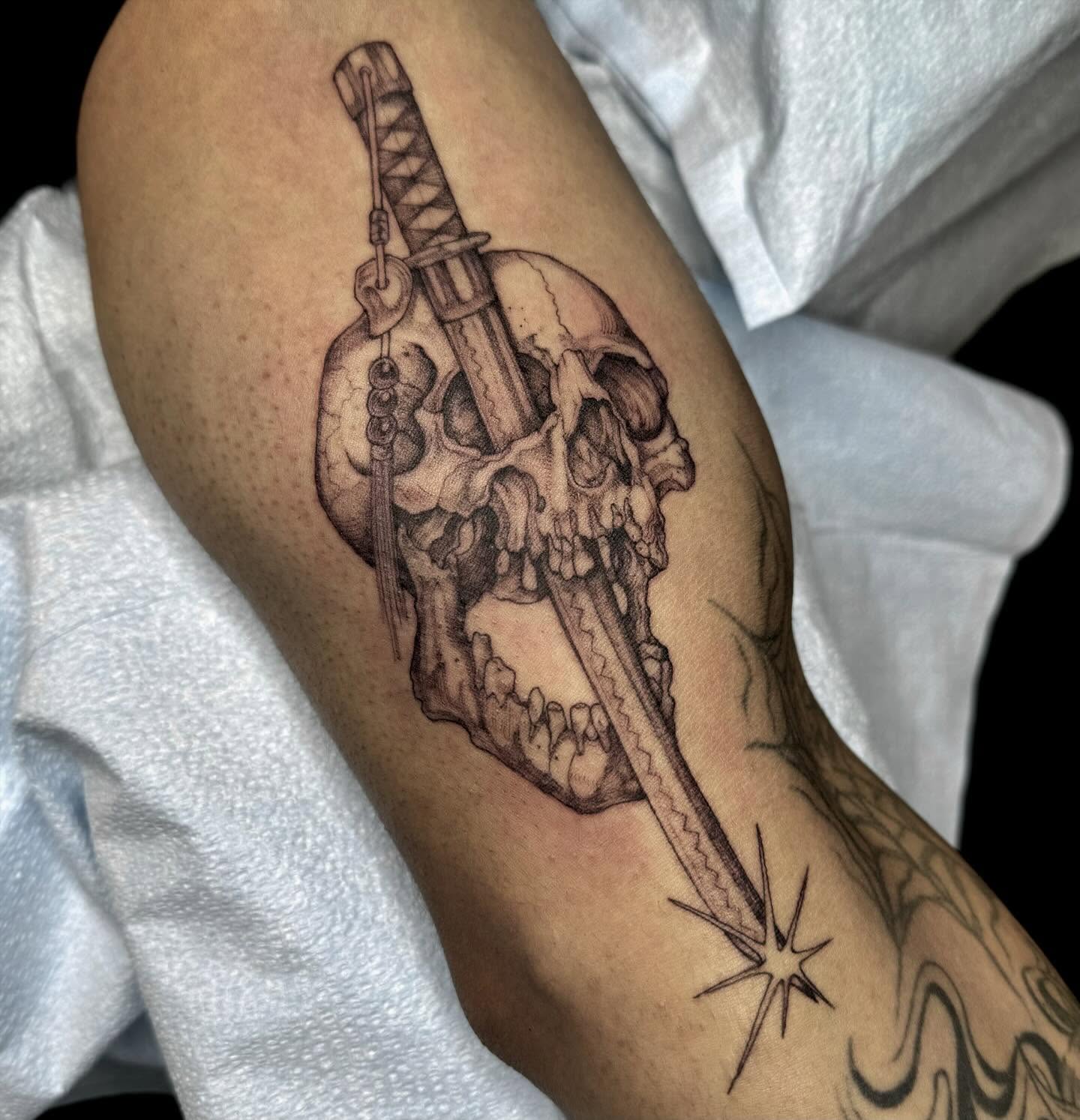 Tattoo by @deadgirlnextdoor — black_and_grey, realism