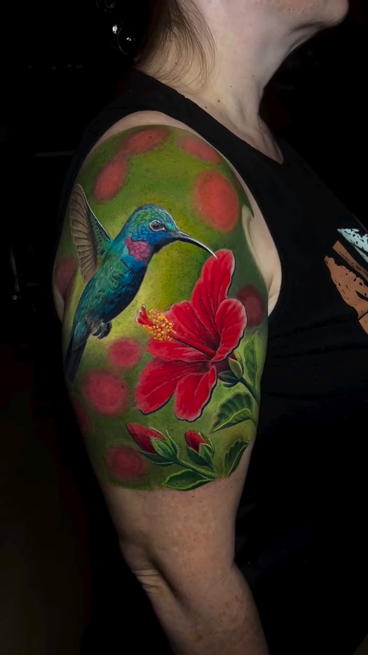 Tattoo by @aaronmckinneytattoo — realism, color
