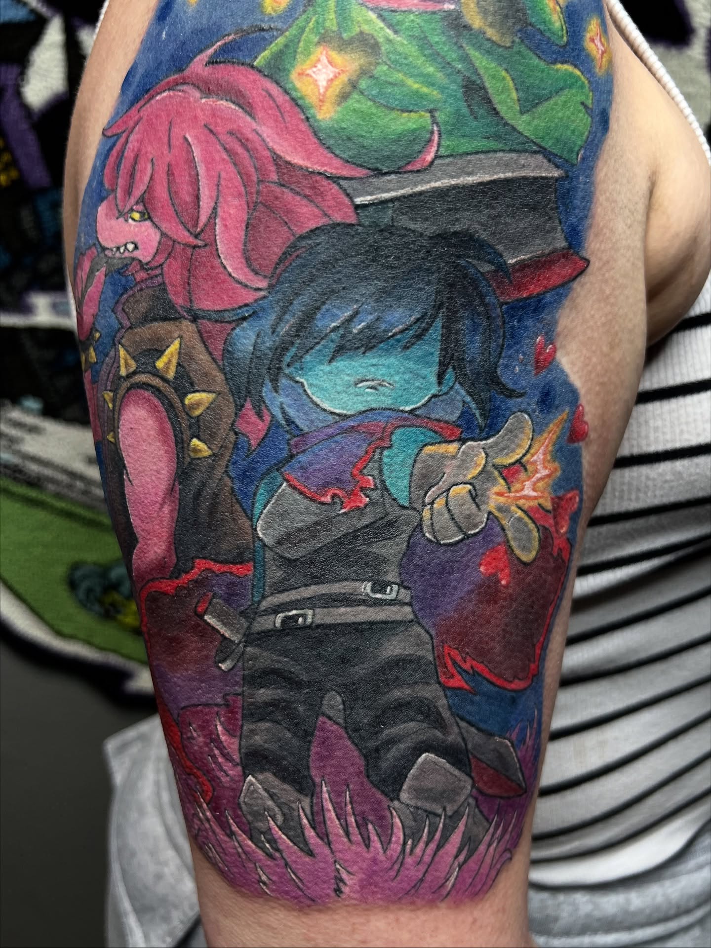 Anime characters anime tattoo on the forearm by Anime Tattoos By Chase Wilbrecht