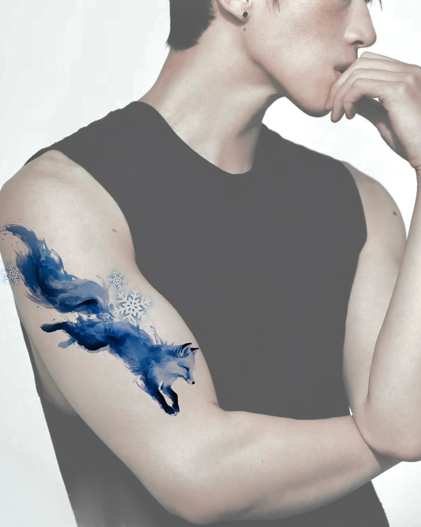 Fox watercolor tattoo on the forearm by Sylvia｜思岐, Vancouver, British Columbia