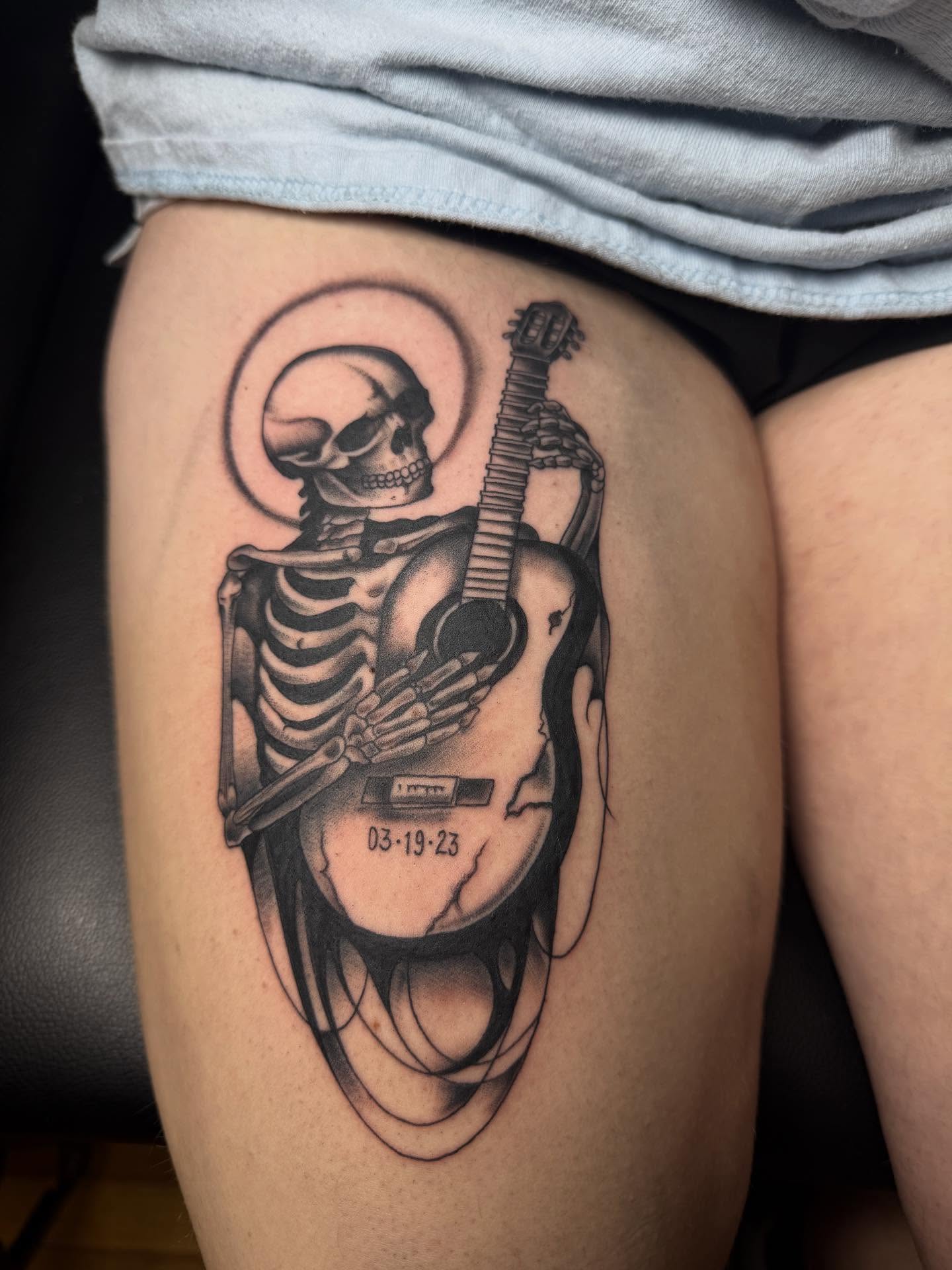 Tattoo by @chels_king24 — black_and_grey, realism