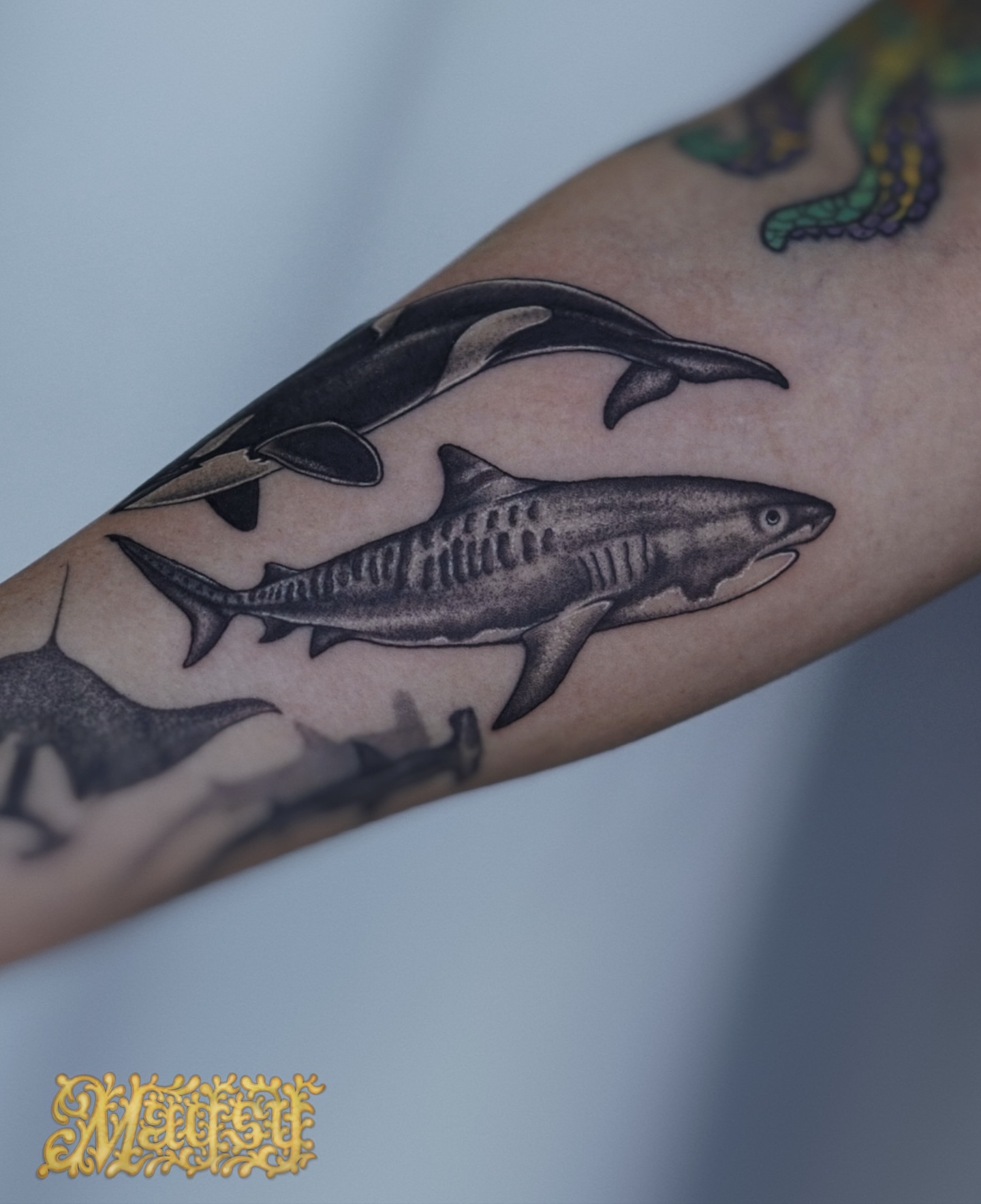 Tattoo by @artofmagsy — black_and_grey