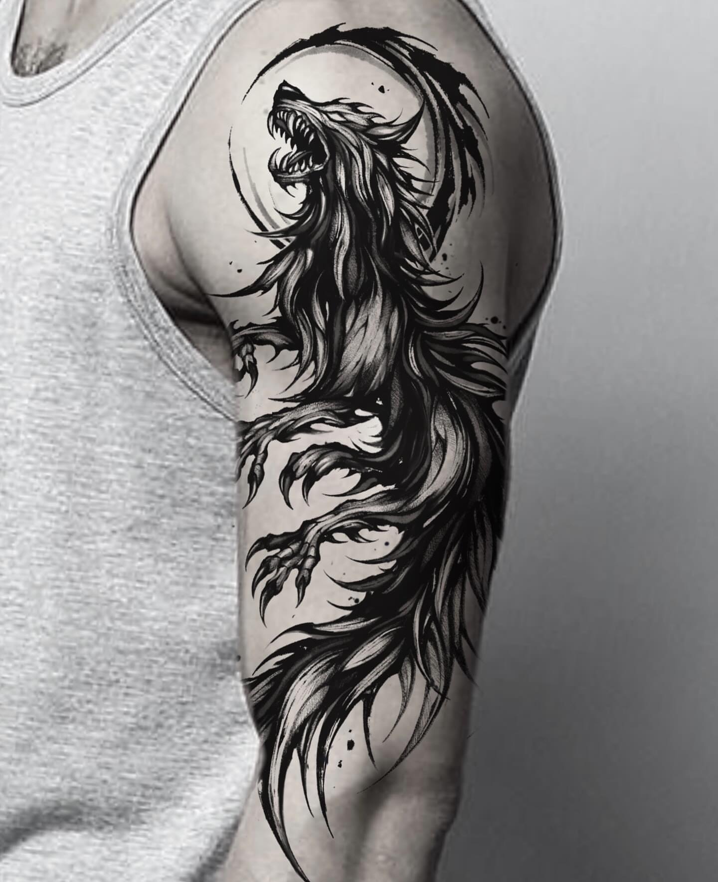 Tattoo by @kim9ang — black_and_grey