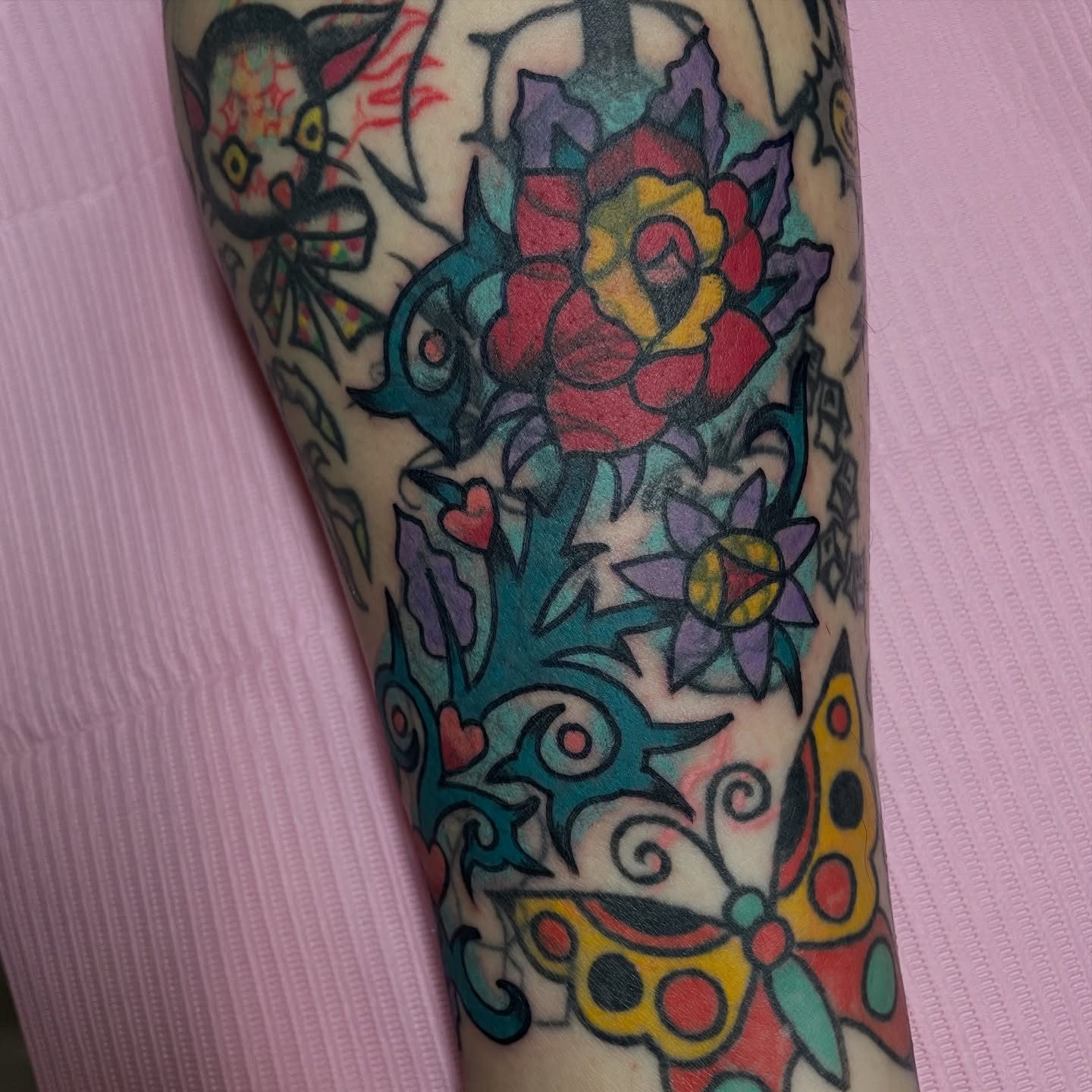 Tattoo by @love4evertatt2 — american_traditional, new_school