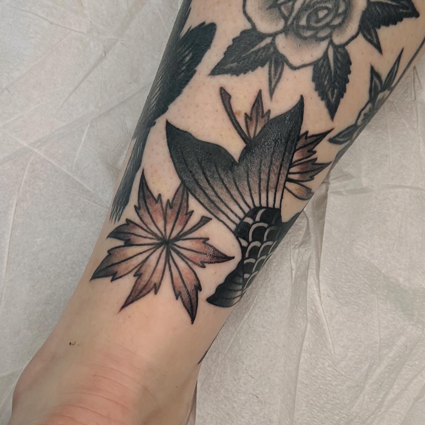 Tattoo by @heiditattoo — american_traditional, black_and_grey