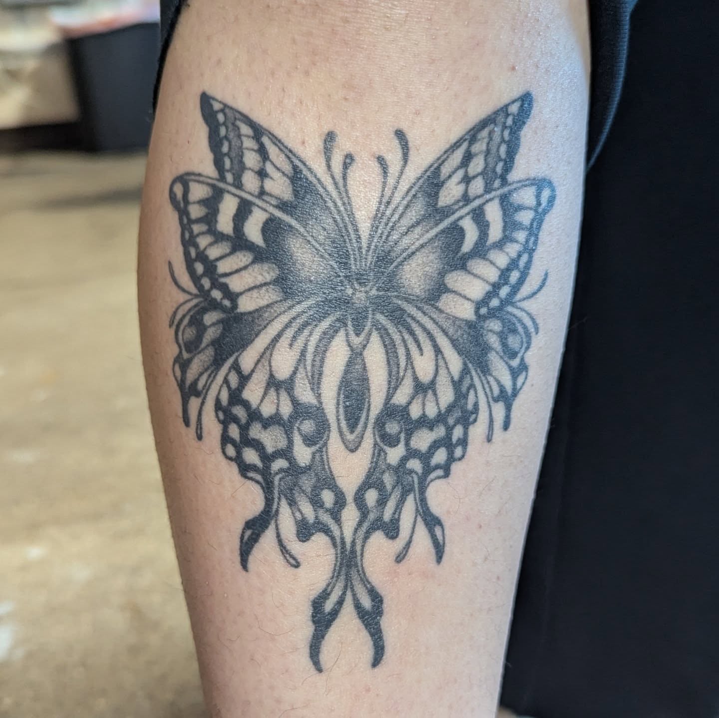 Tattoo by @lepus_tattoos — black_and_grey