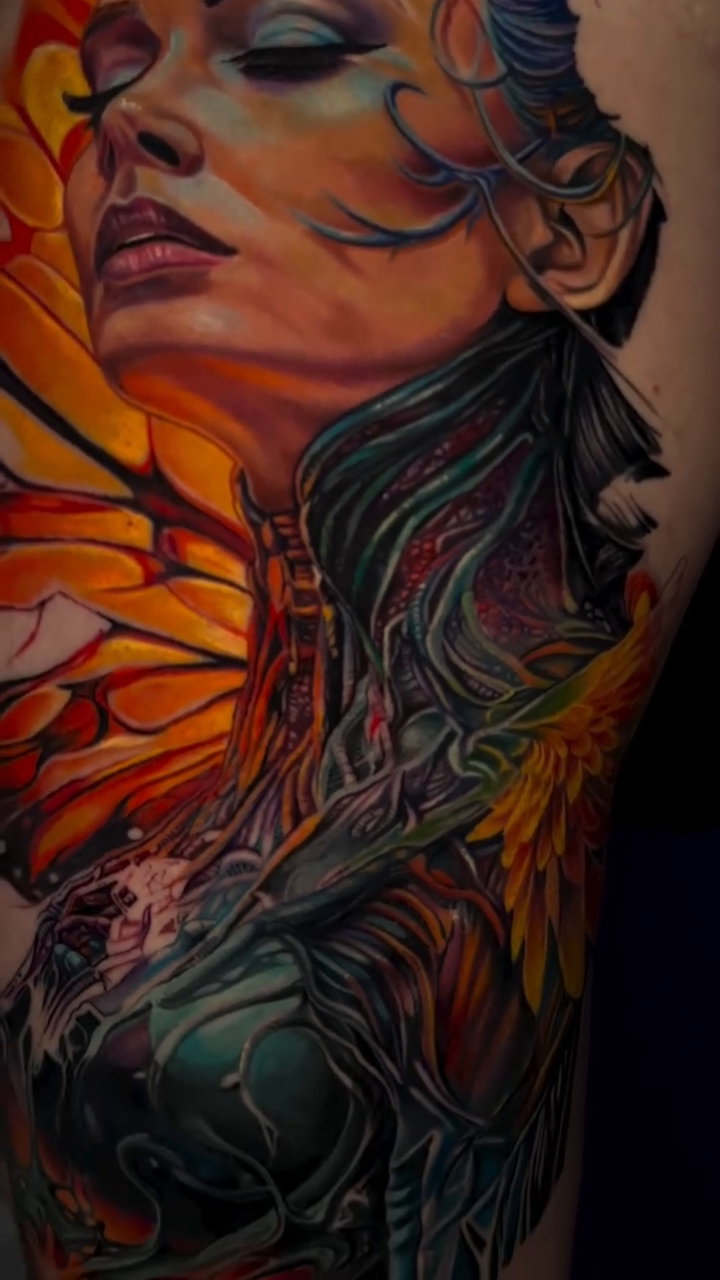 Tattoo by @jamesmoyertattoos — realism, trash_polka