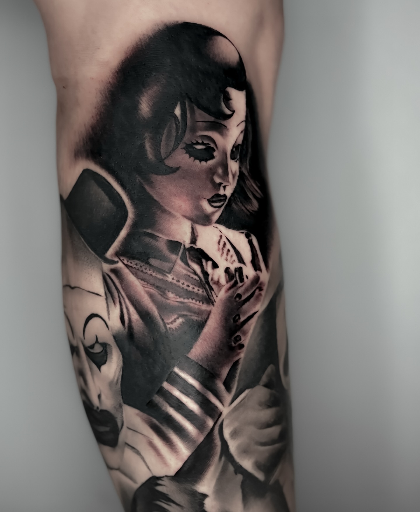Tattoo by @ilovemorganxo โ black_and_grey, realism