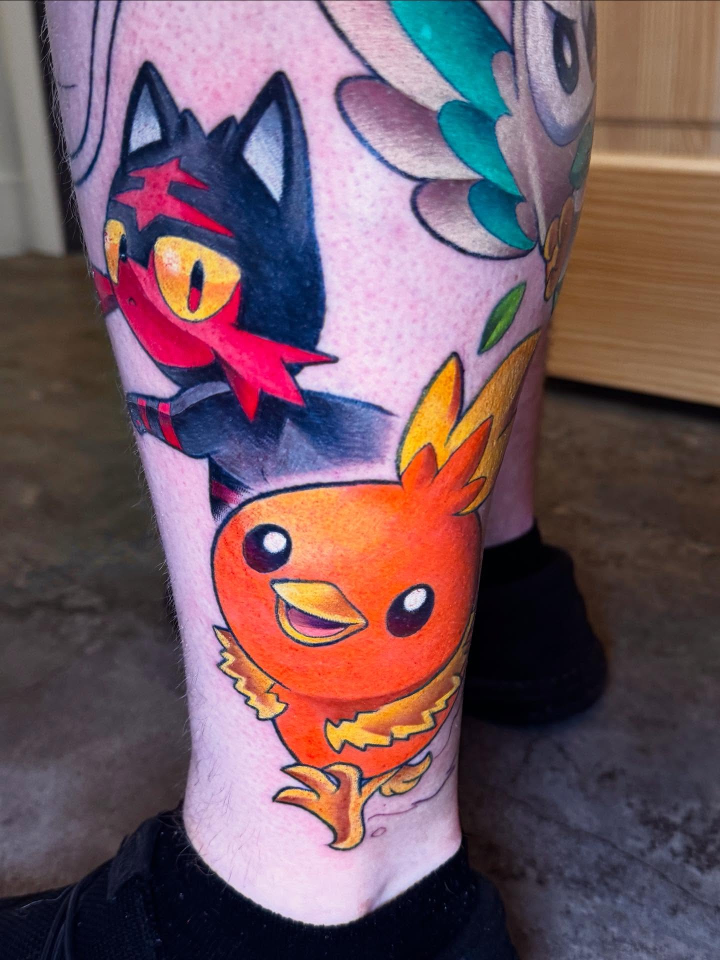 Tattoo by @alexis.tattoos — dotwork, anime