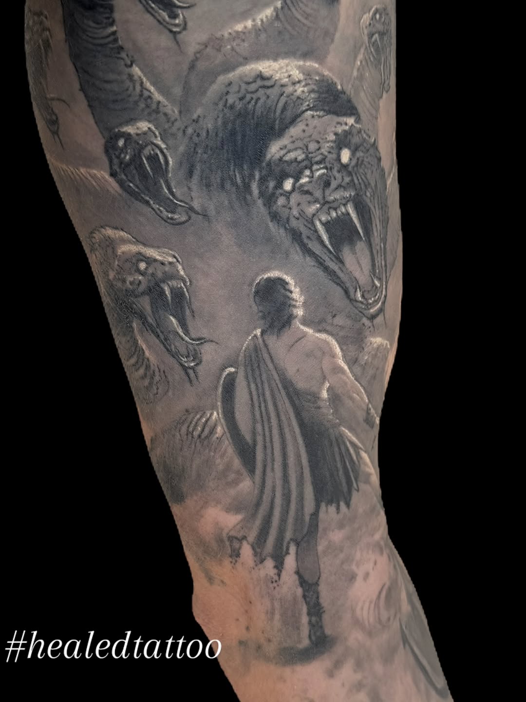Tattoo by @lmt_customink — realism, black_and_grey