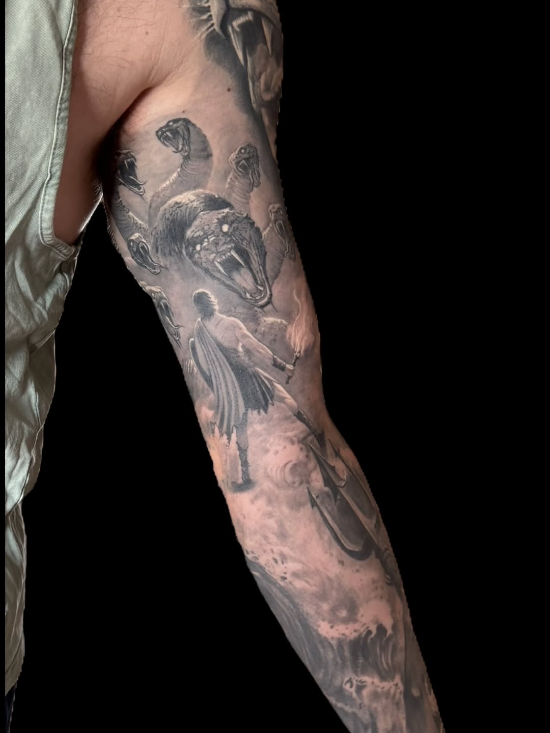 Tattoo by @lmt_customink — realism, black_and_grey