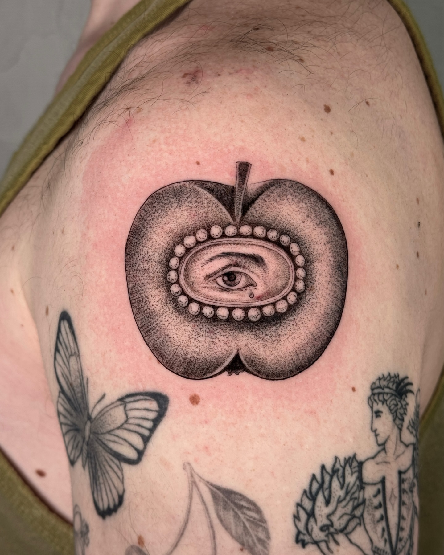 Tattoo by @finickyink — dotwork, black_and_grey