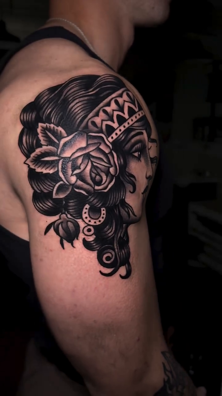 Tattoo by @abeldeida — neo_traditional, black_and_grey