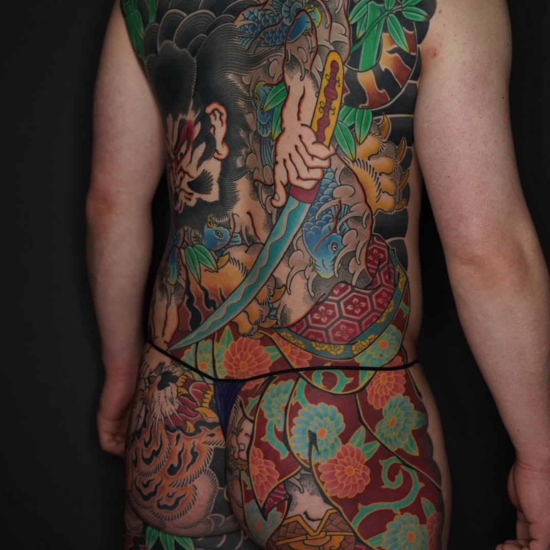 Tattoo by @chuntattoo — japanese_irezumi, black_and_grey