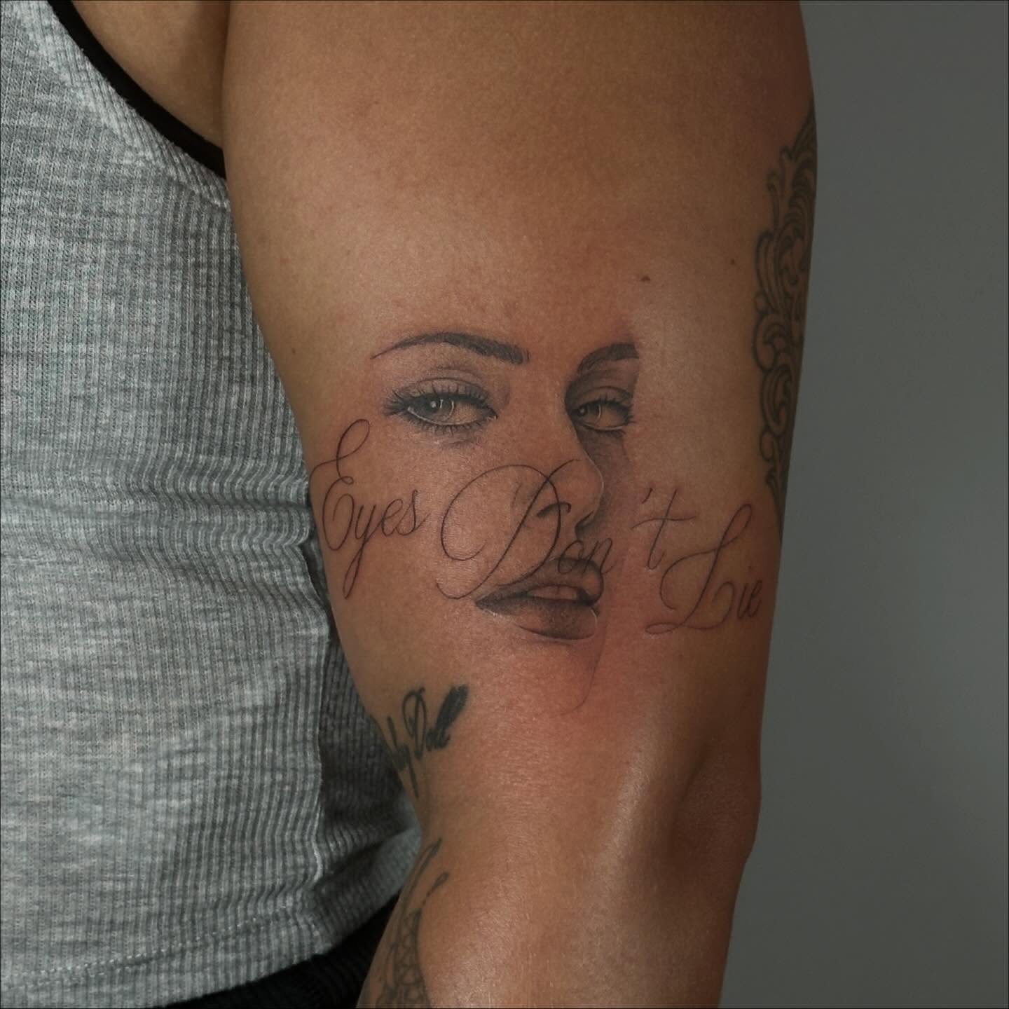 Eyes realism tattoo on the forearm by ๐๐๐๐ ๐๐๐๐