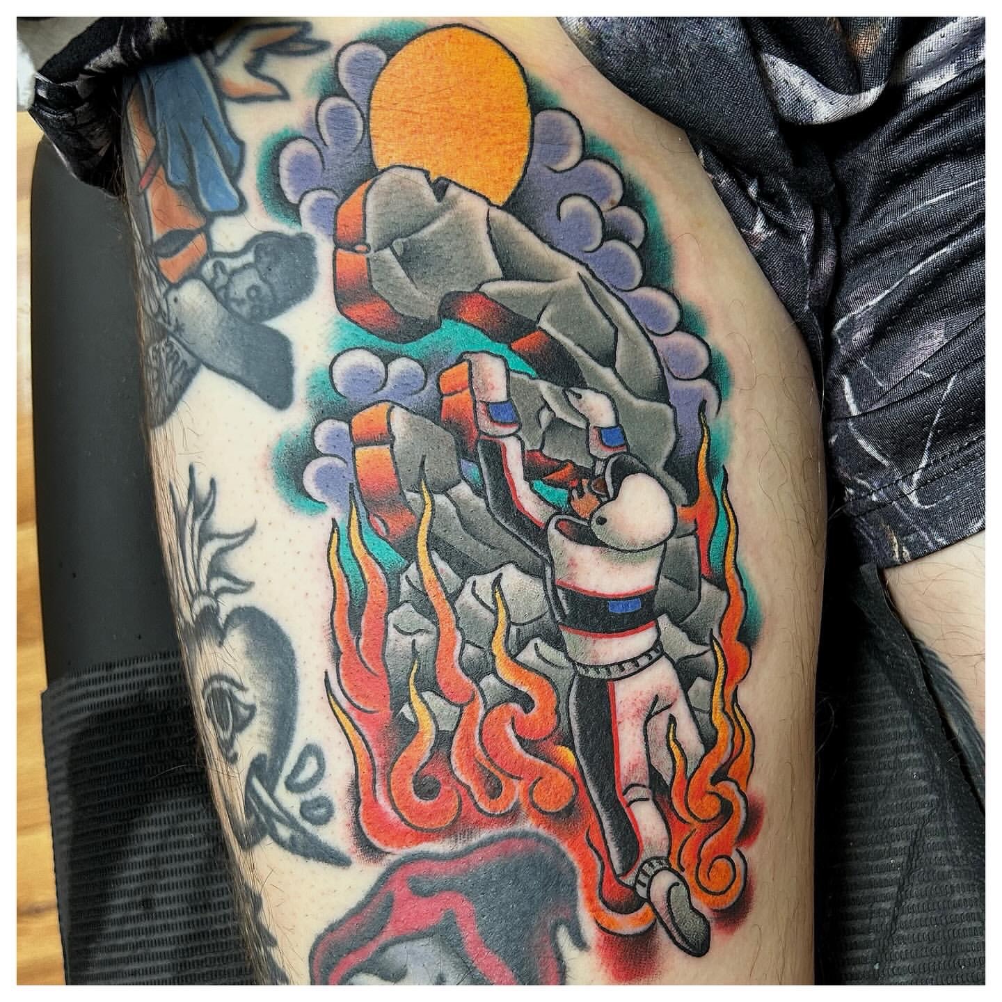 Tattoo by @pat_bennett_tattoos — american_traditional, dotwork