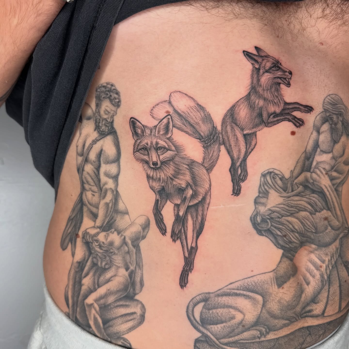 Tattoo by @sailorose_ — black_and_grey, realism