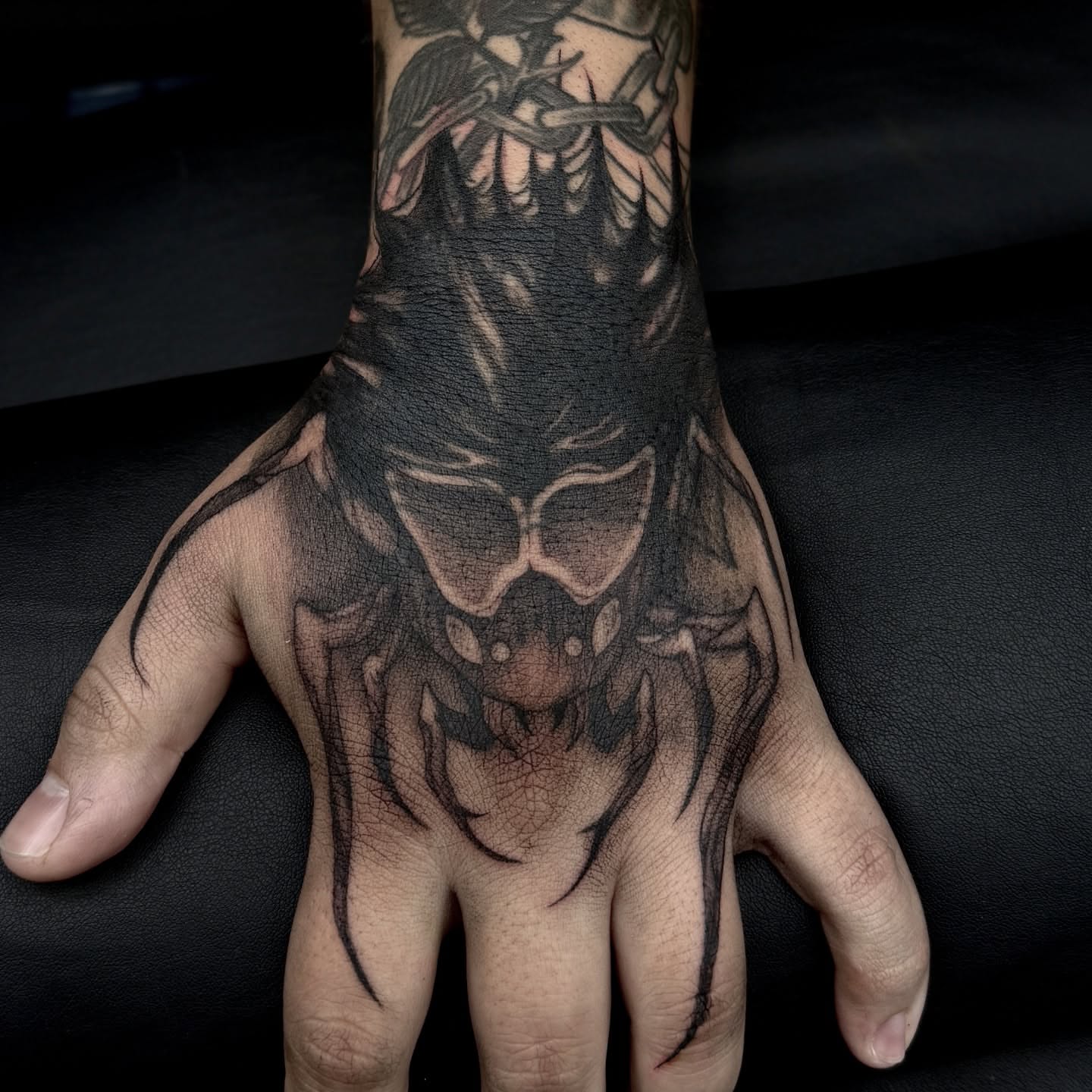 Tattoo by @grimsaintt — black_and_grey