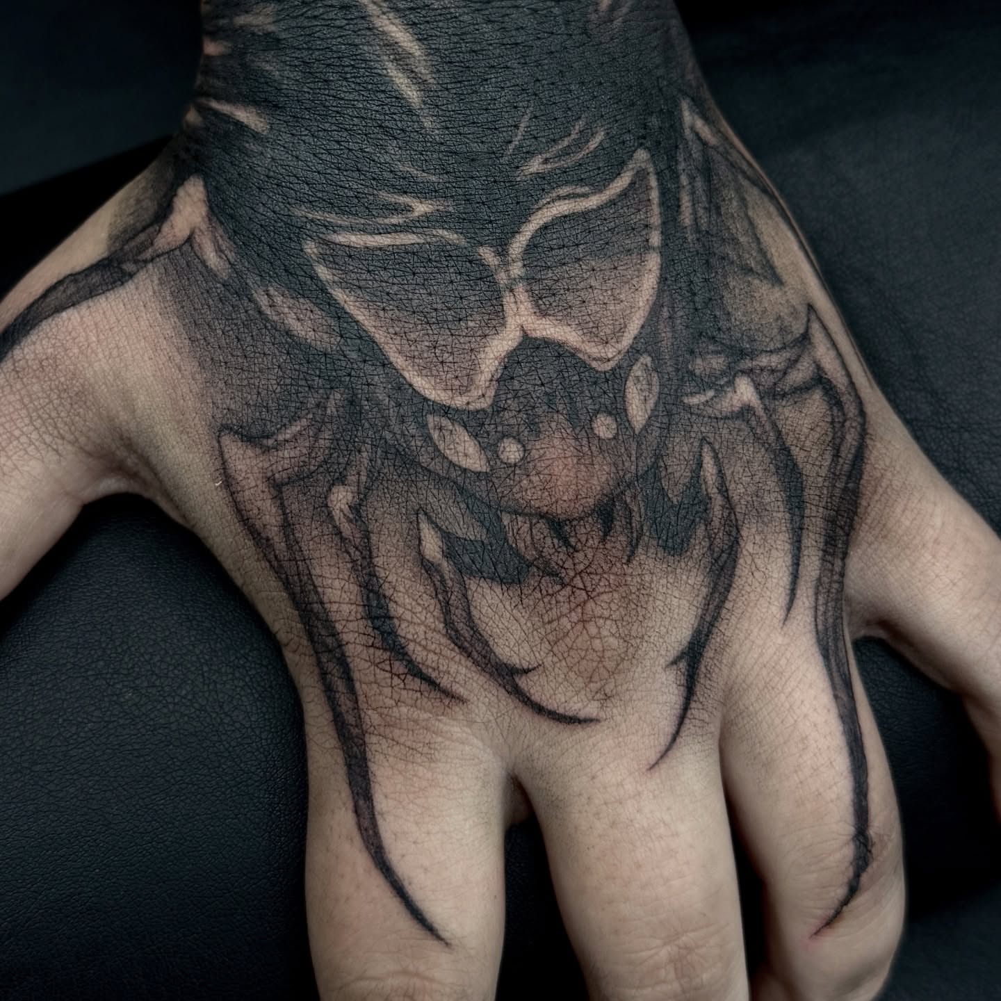 Tattoo by @grimsaintt — black_and_grey