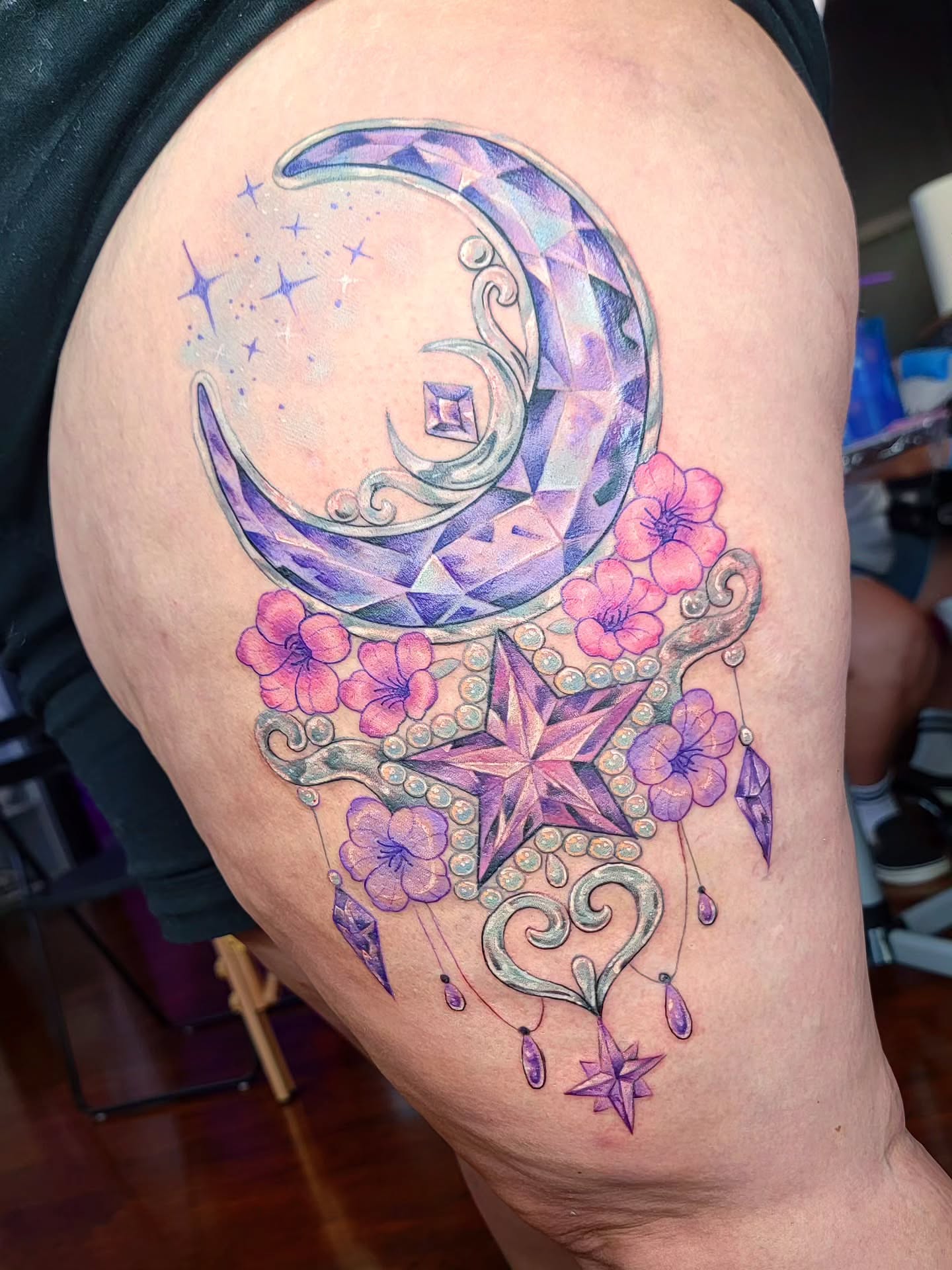 Tattoo by @kerryfairytattoos β watercolor, geometric