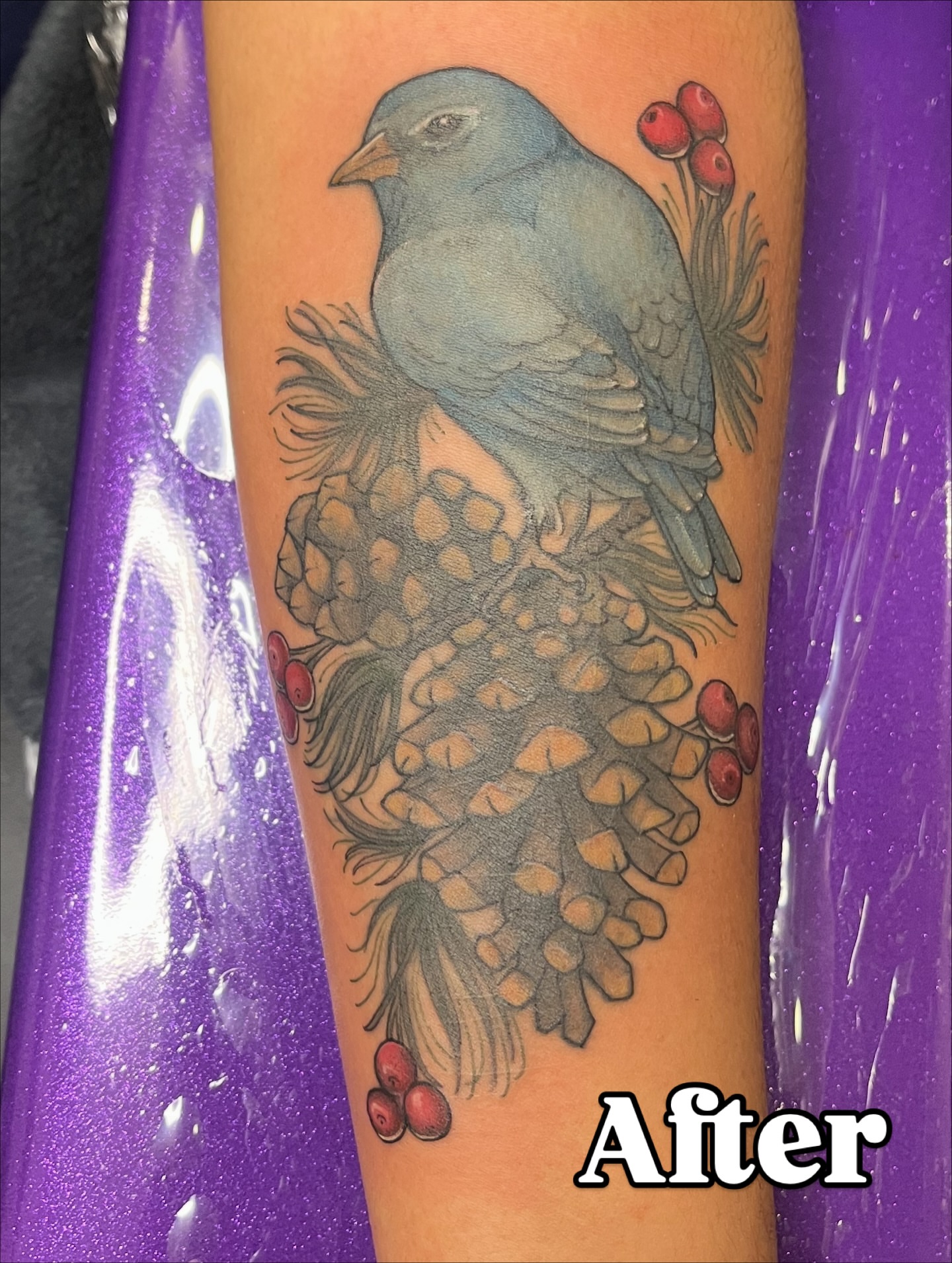 Tattoo by @leah.g.tattoos — realism, dotwork