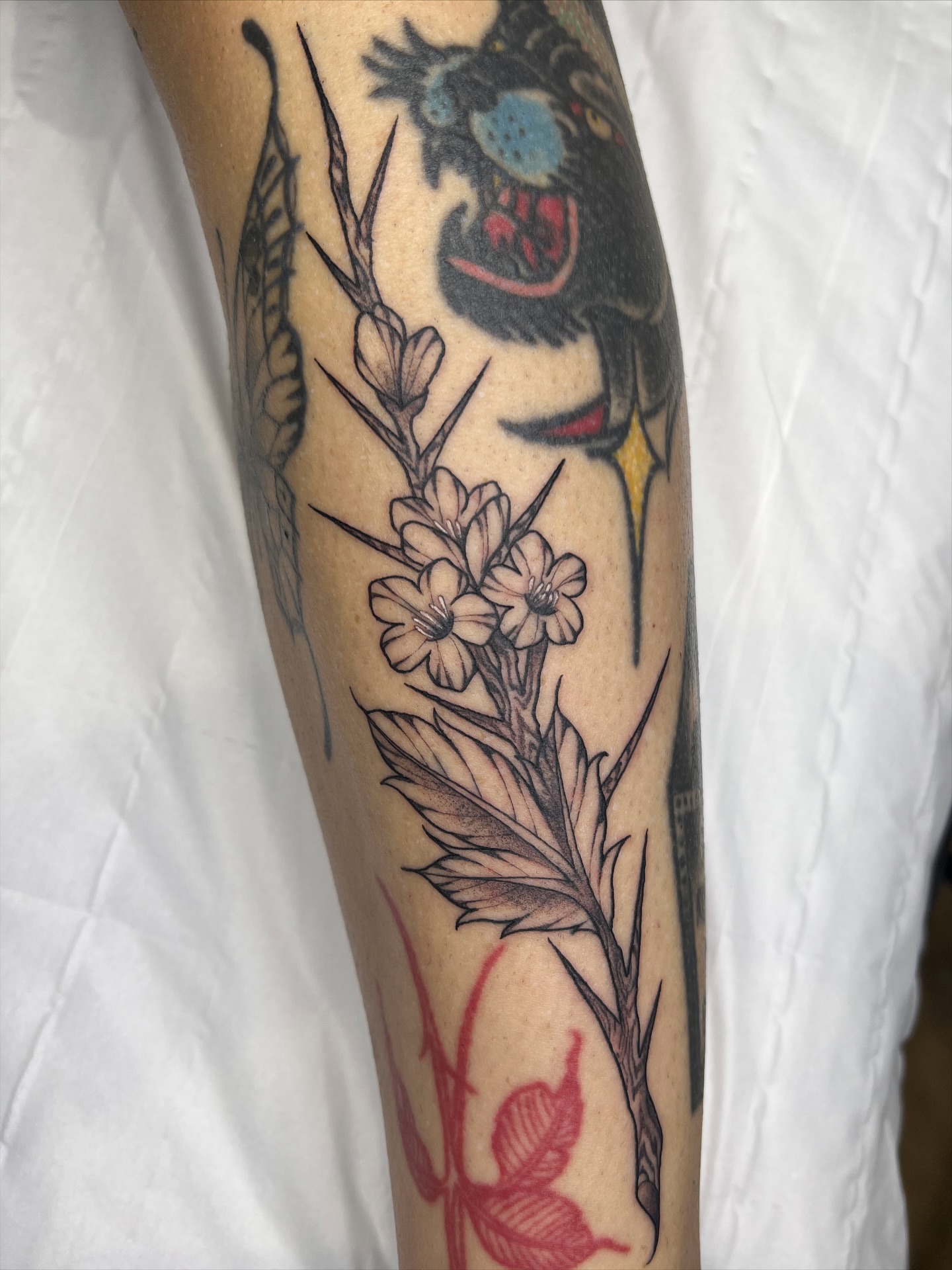 Tattoo by @courtneylloydtattoos — black_and_grey