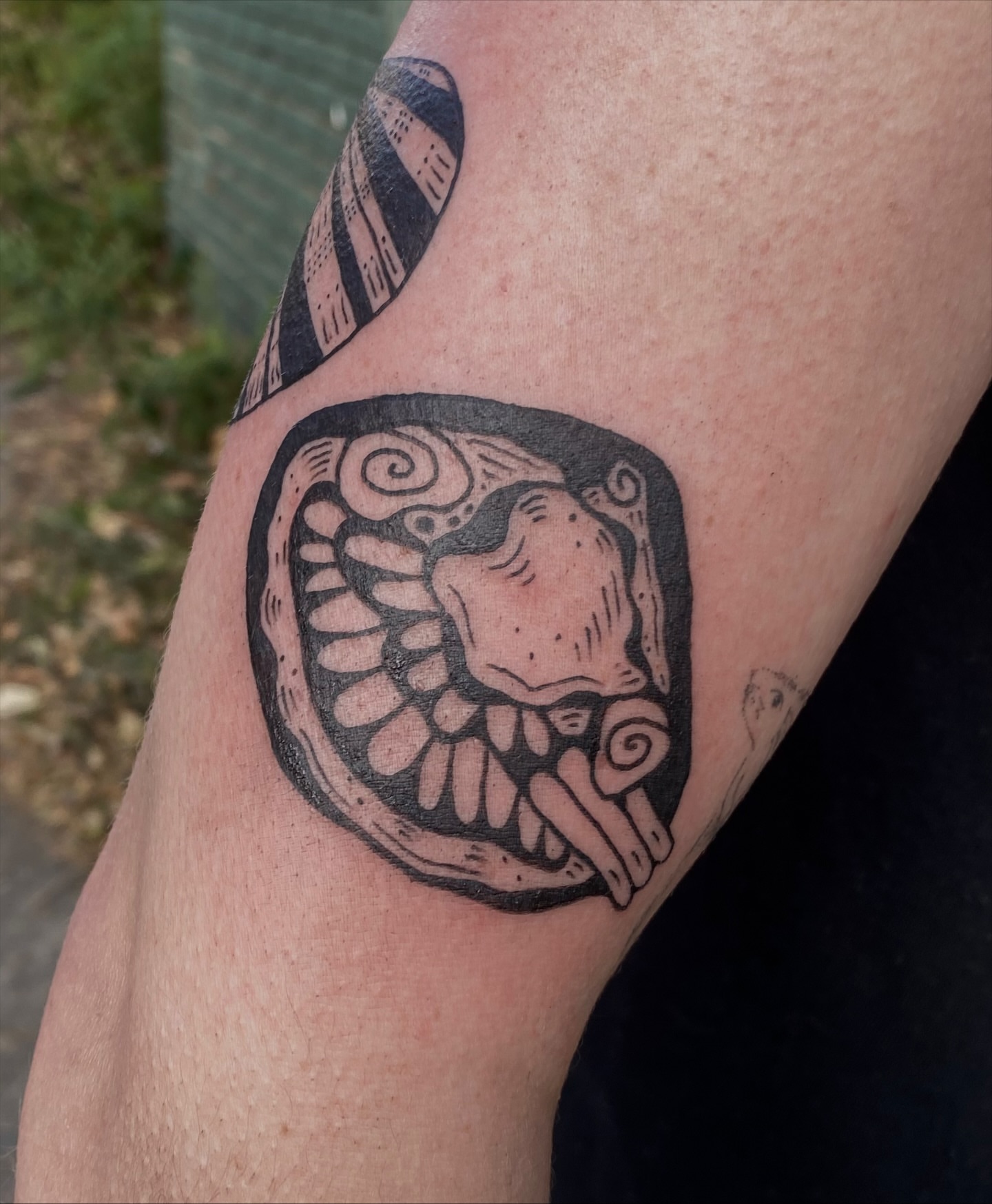 Tattoo by @lemonboyinks — black_and_grey